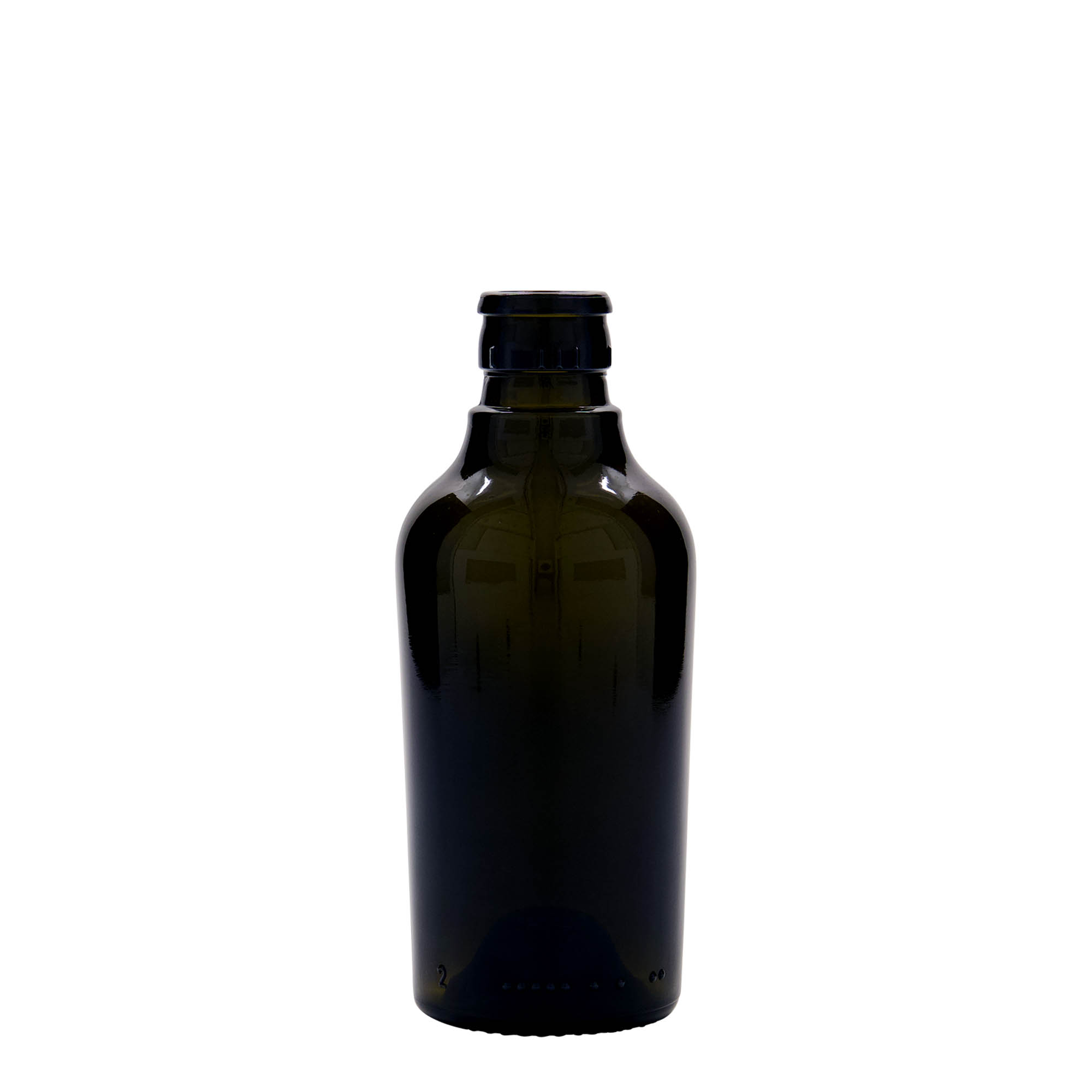 250 ml etikka-/öljypullo 'Oleum', lasia, antiikkivihreä, suuaukko: DOP 250 ml etikka-/öljypullo 'Oleum', lasia, antiikkivihreä, suuaukko: DOP