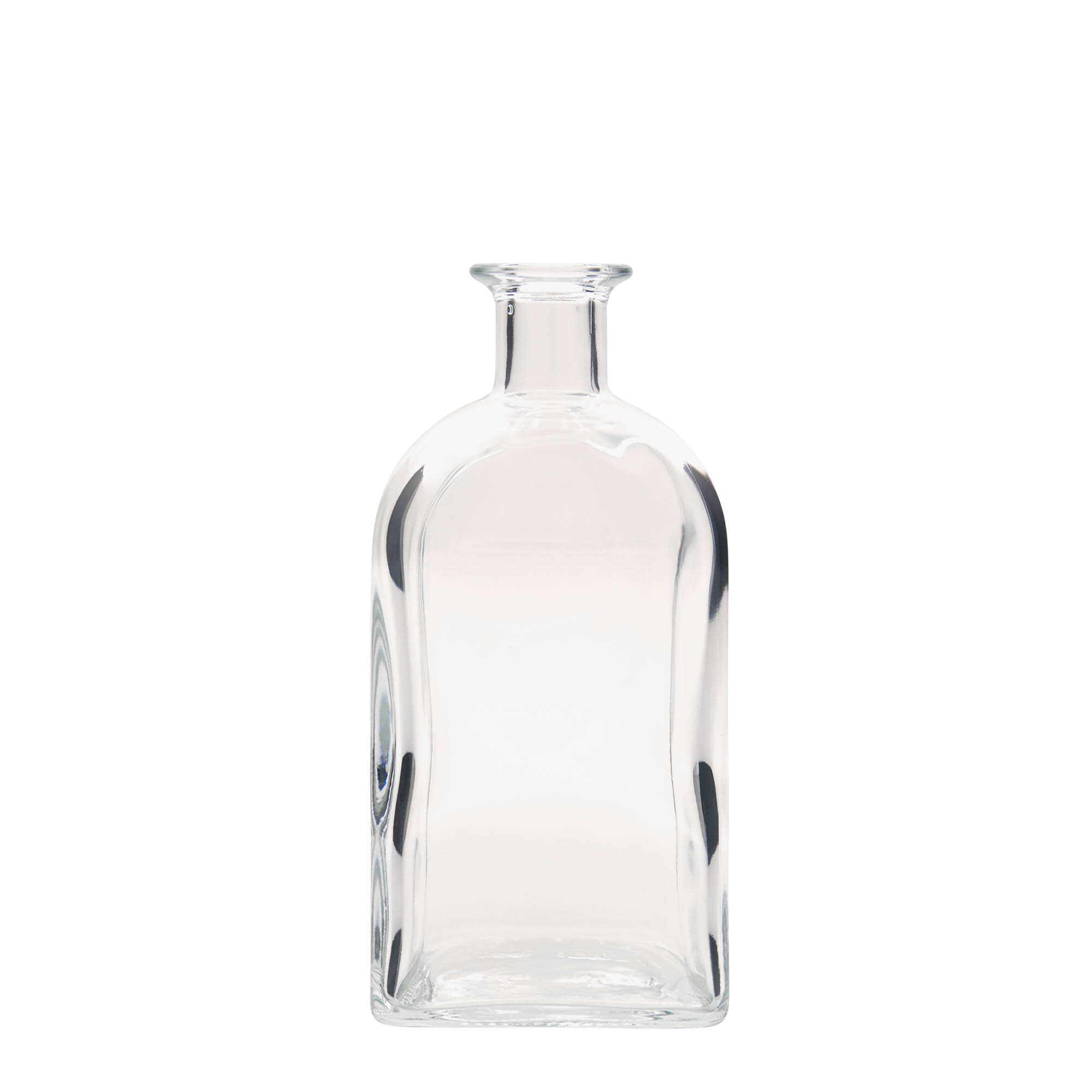 700 ml lasipullo Apotheker Carré, neliö, suuaukko: korkki