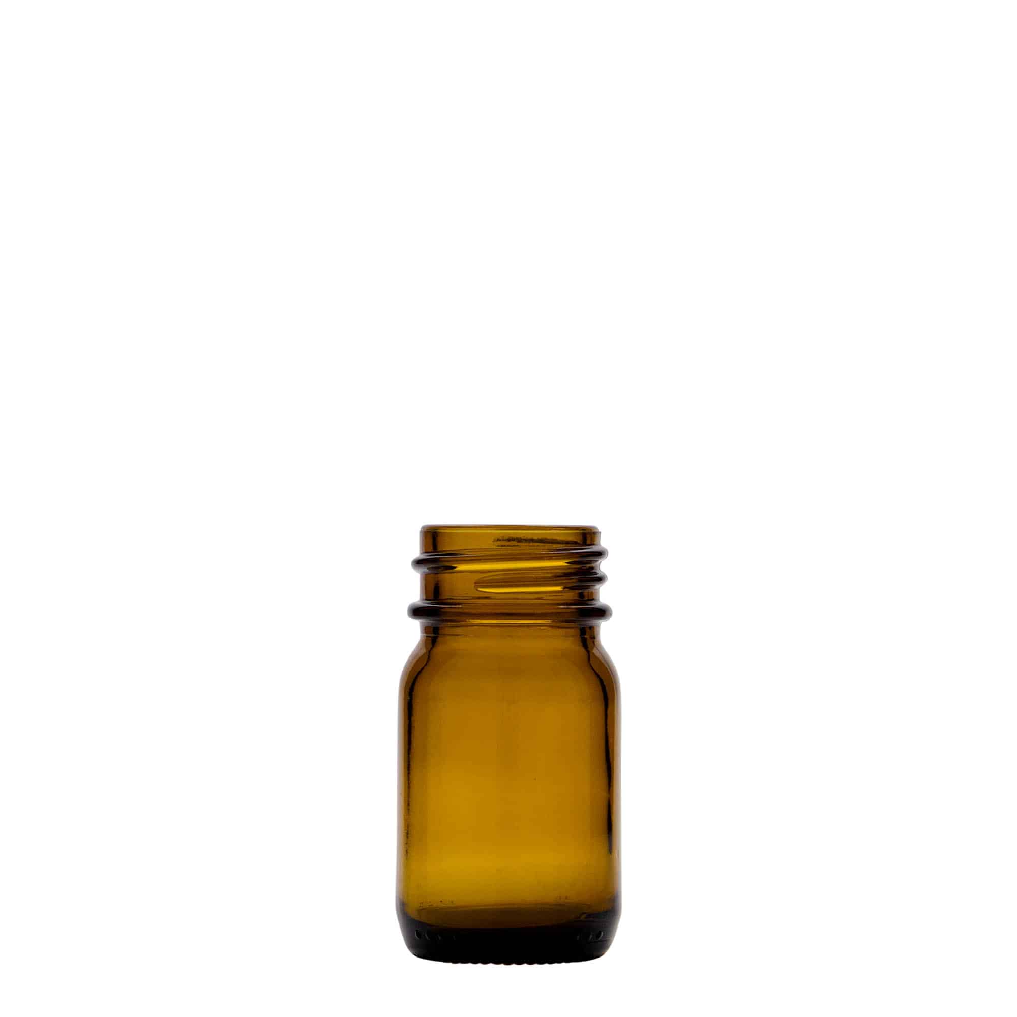 30 ml leveäkaul. lasipurkki, ruskea, suu: DIN 32 30 ml leveäkaul. lasipurkki, ruskea, suu: DIN 32