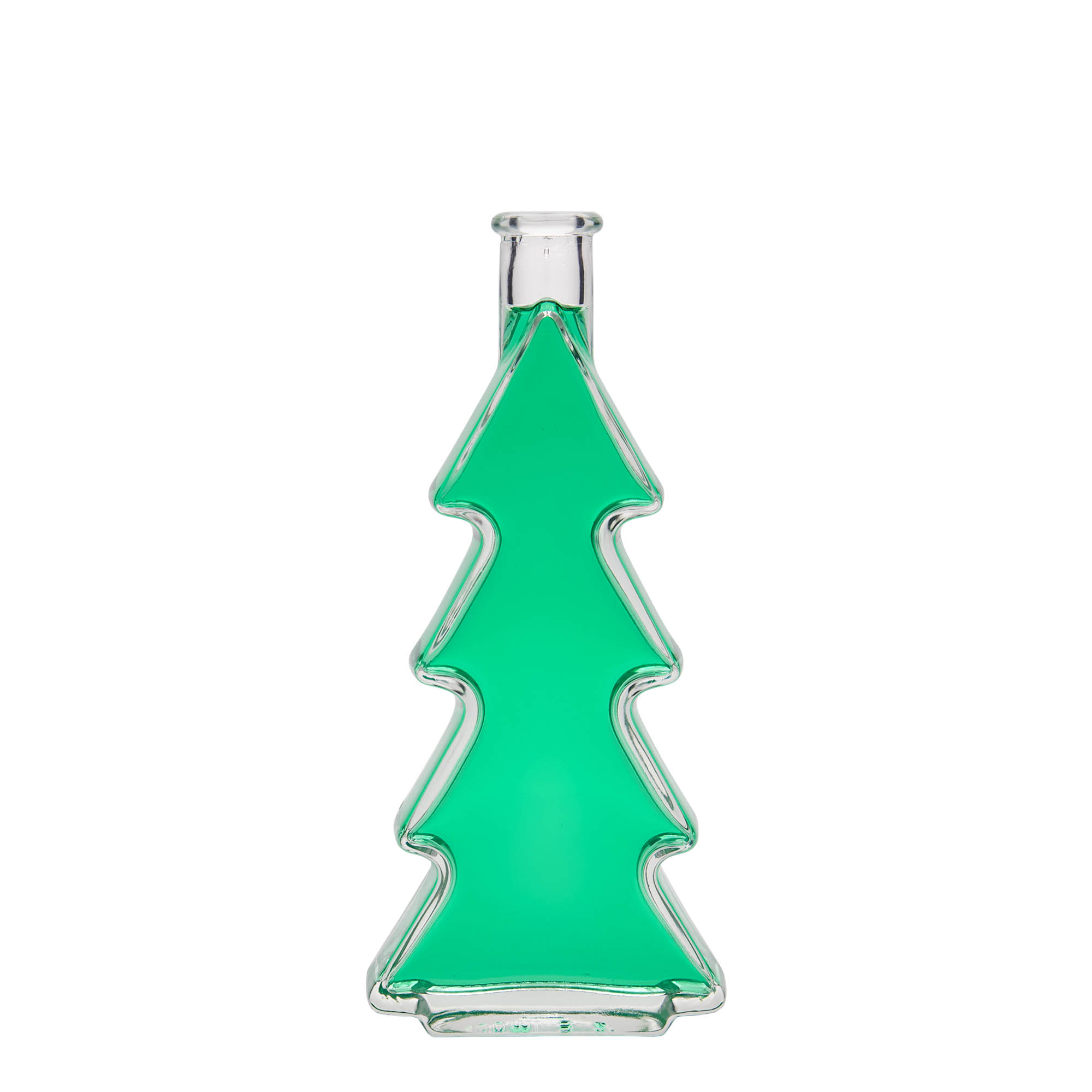 200 ml lasipullo 'Joulukuusi', suu: korkki
