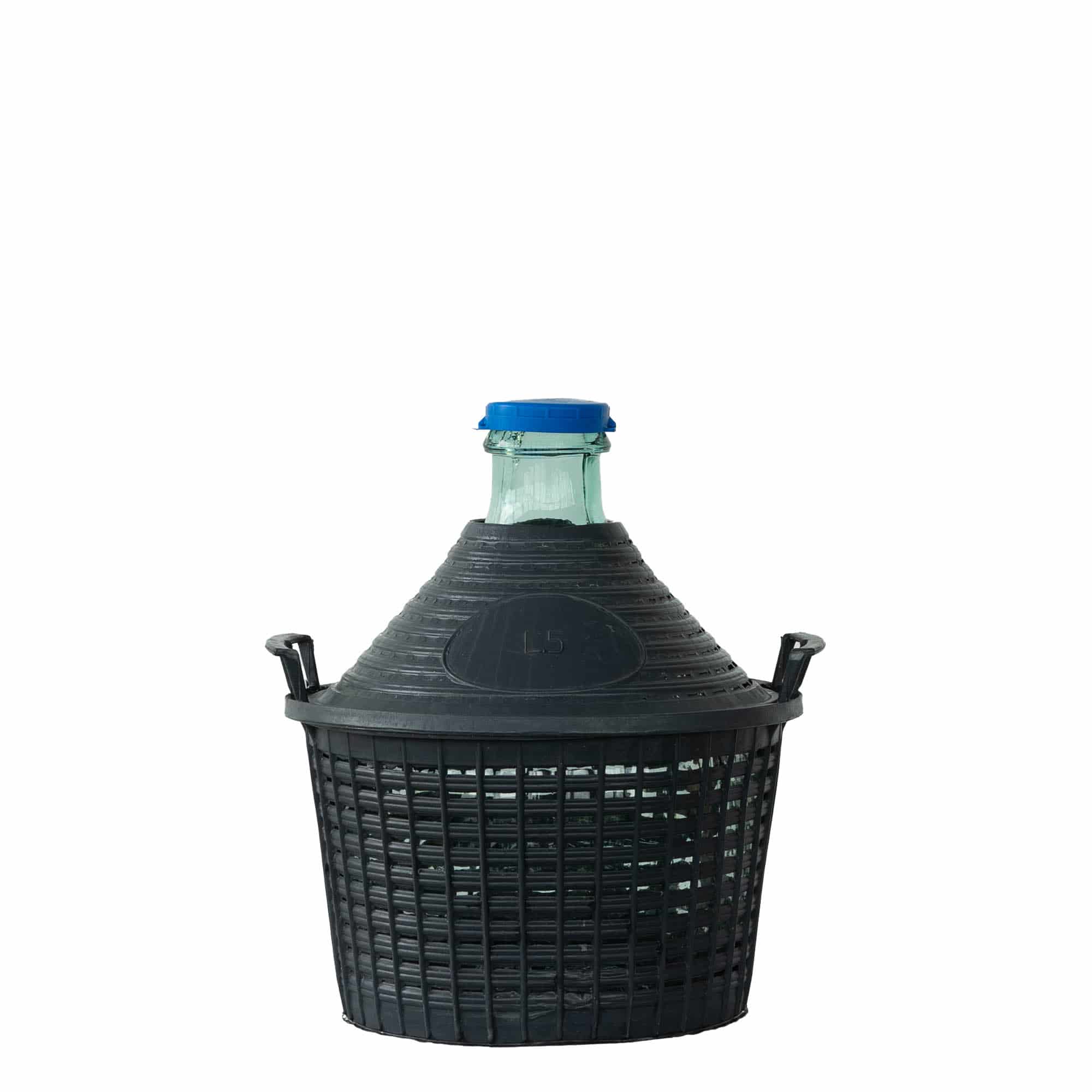 5 l pallopullo kapeakaulainen, lasia, suuaukko: päällyskansi
