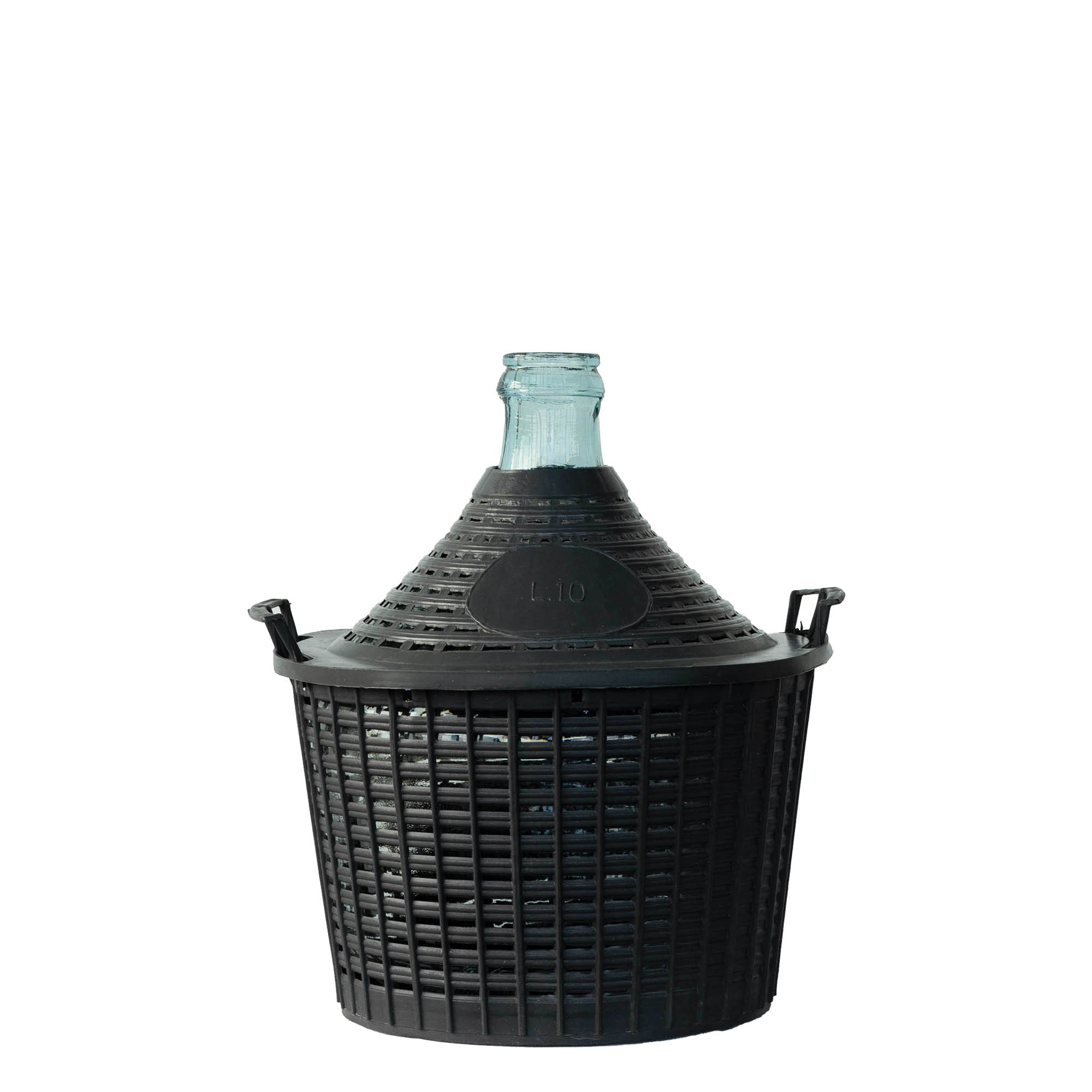 10 l pallo pullo kapeakaulainen, lasi, suu: päällyskansi