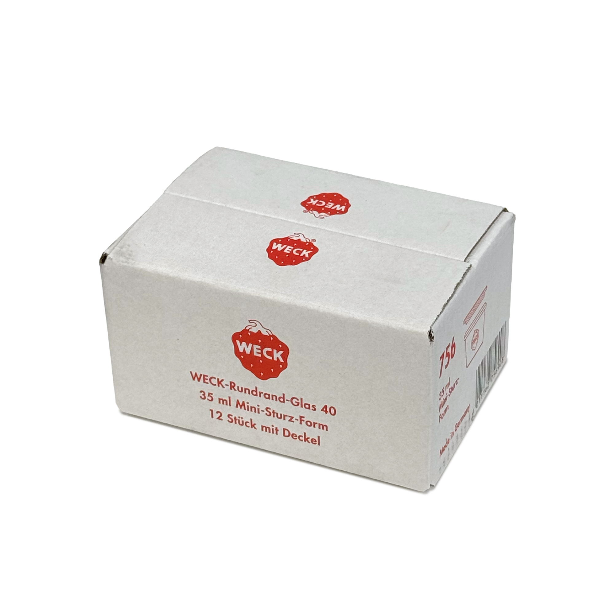 12x 35 ml WECK-kaatopurkki lasikannella RR 40