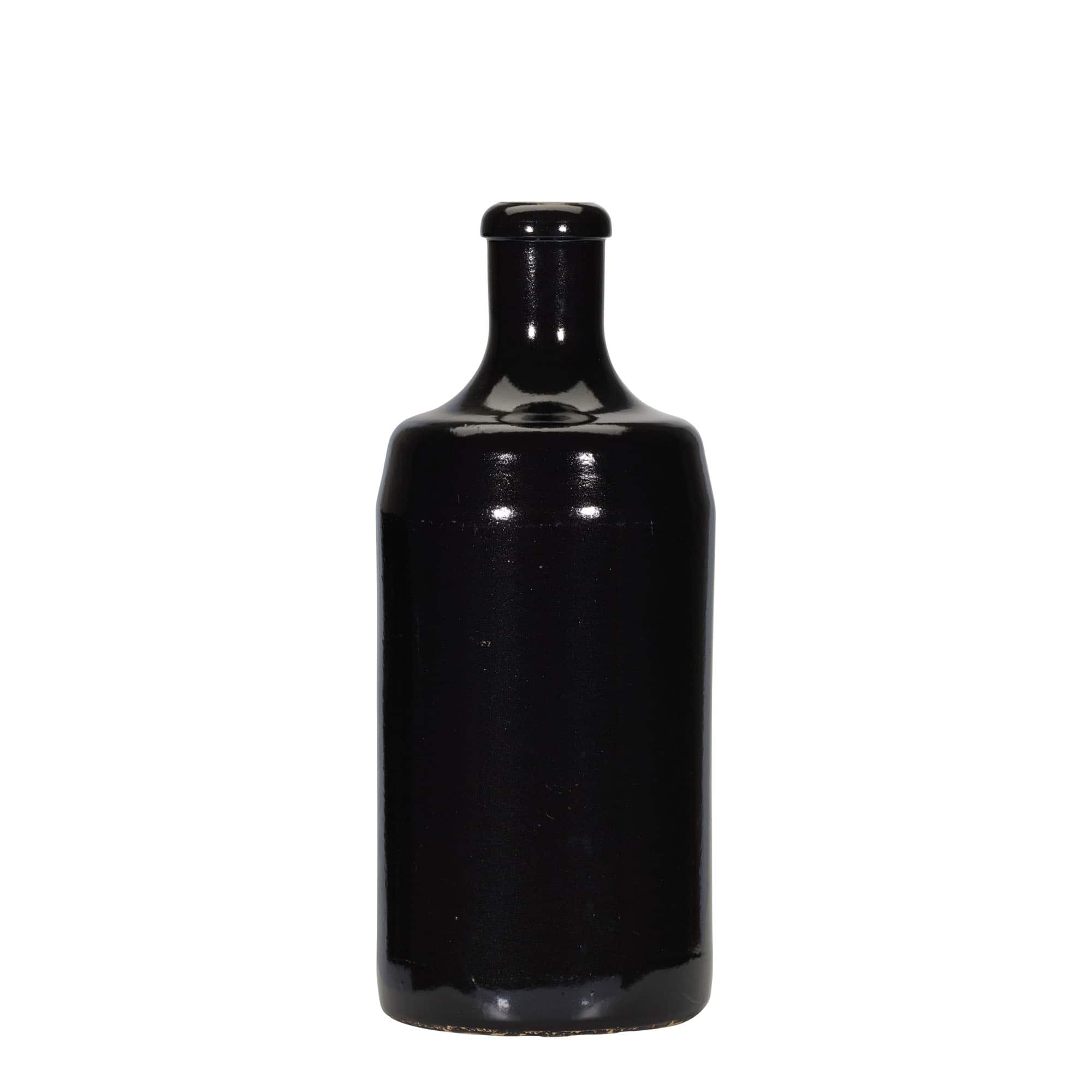 700 ml saviruukku 'Calvados, kivitavara, musta, suuaukko: korkki