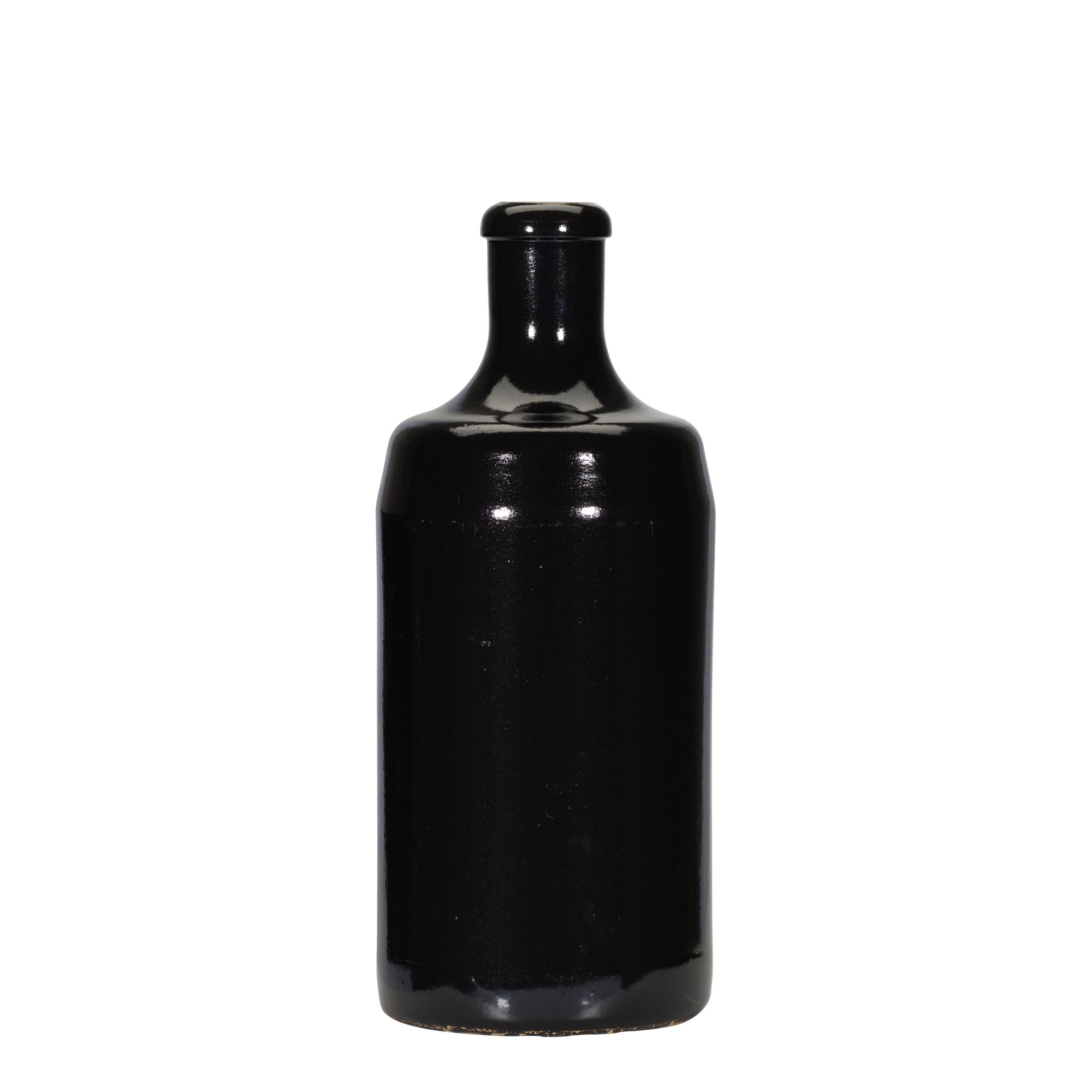 700 ml saviruukku 'Calvados, kivitavara, musta, suuaukko: korkki