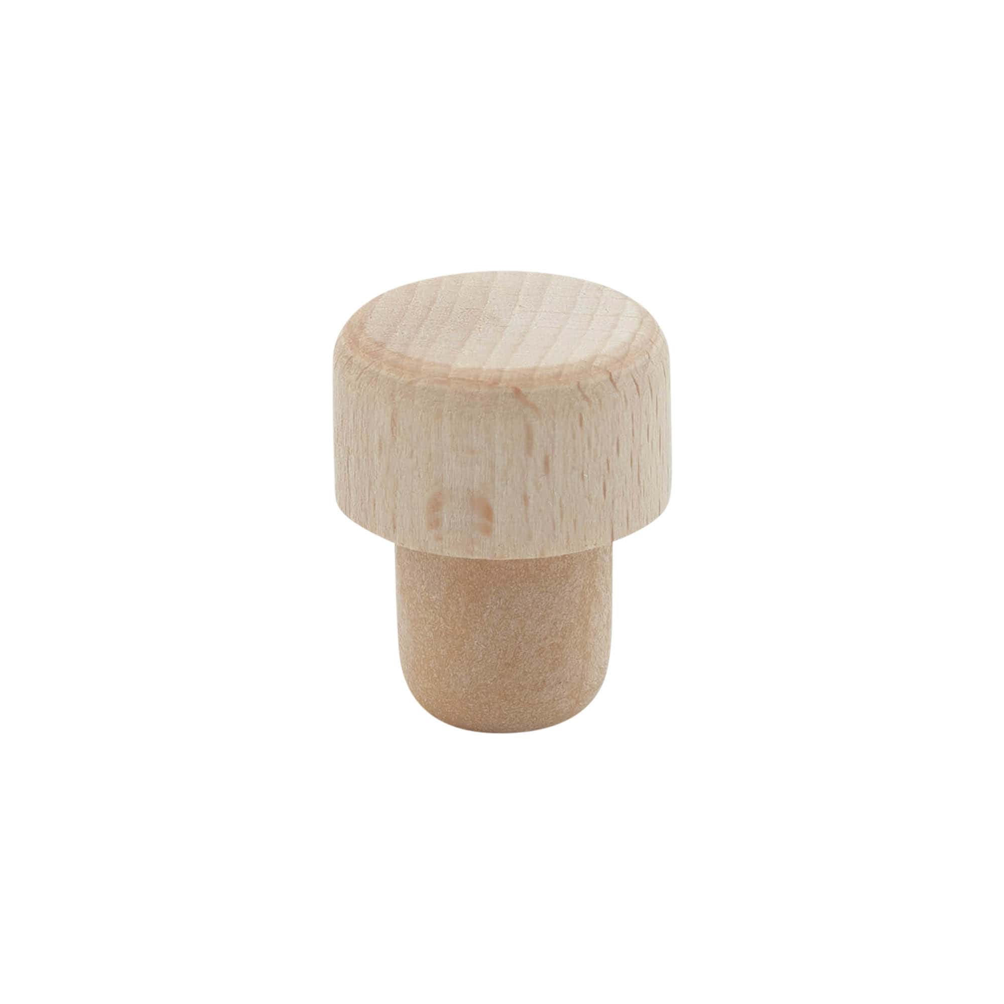 Kahvakorkki annosteluaukolla 19 mm, puu/muovi, beige, suuaukolle: korkki