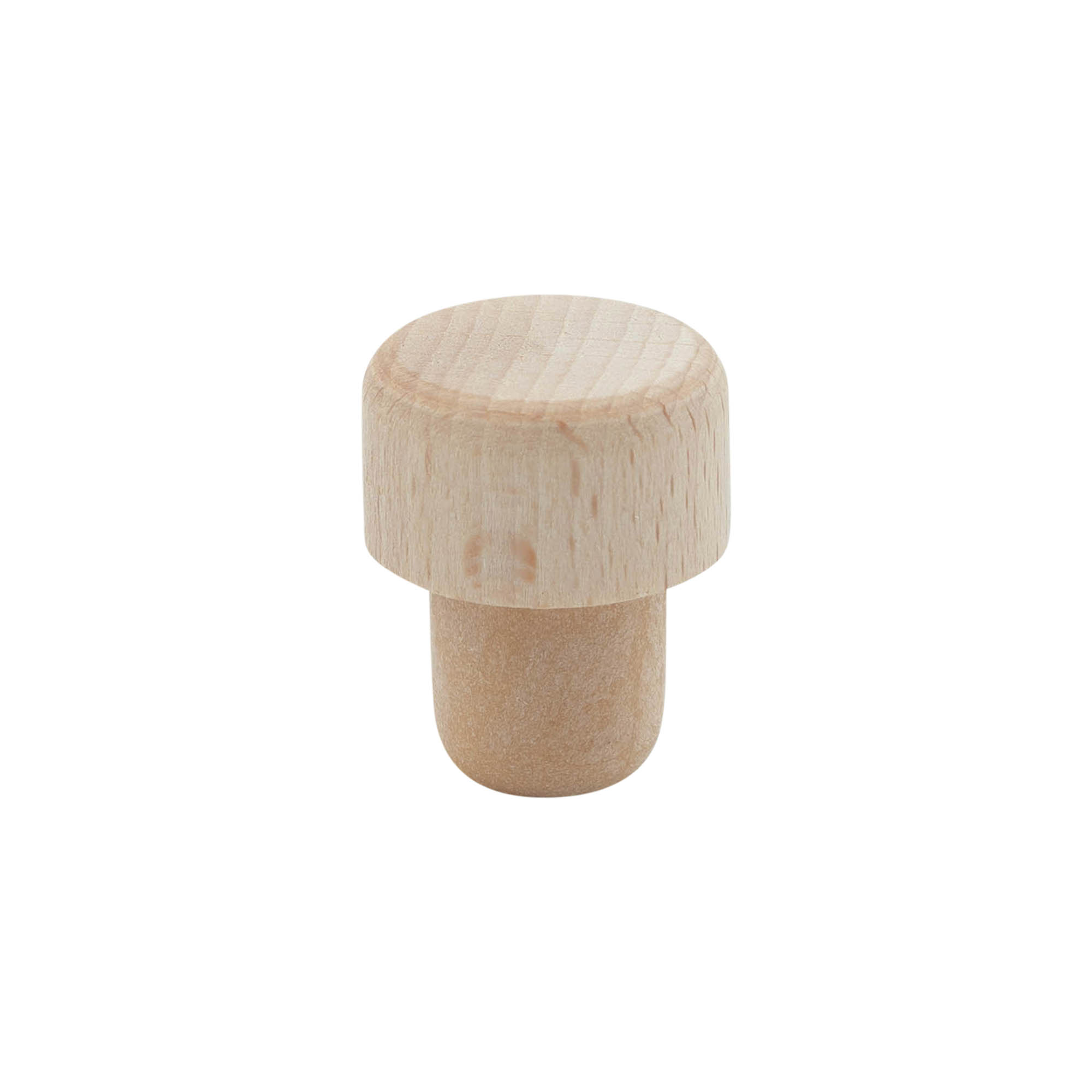 Kahvakorkki annosteluaukolla 19 mm, puu/muovi, beige, suuaukolle: korkki