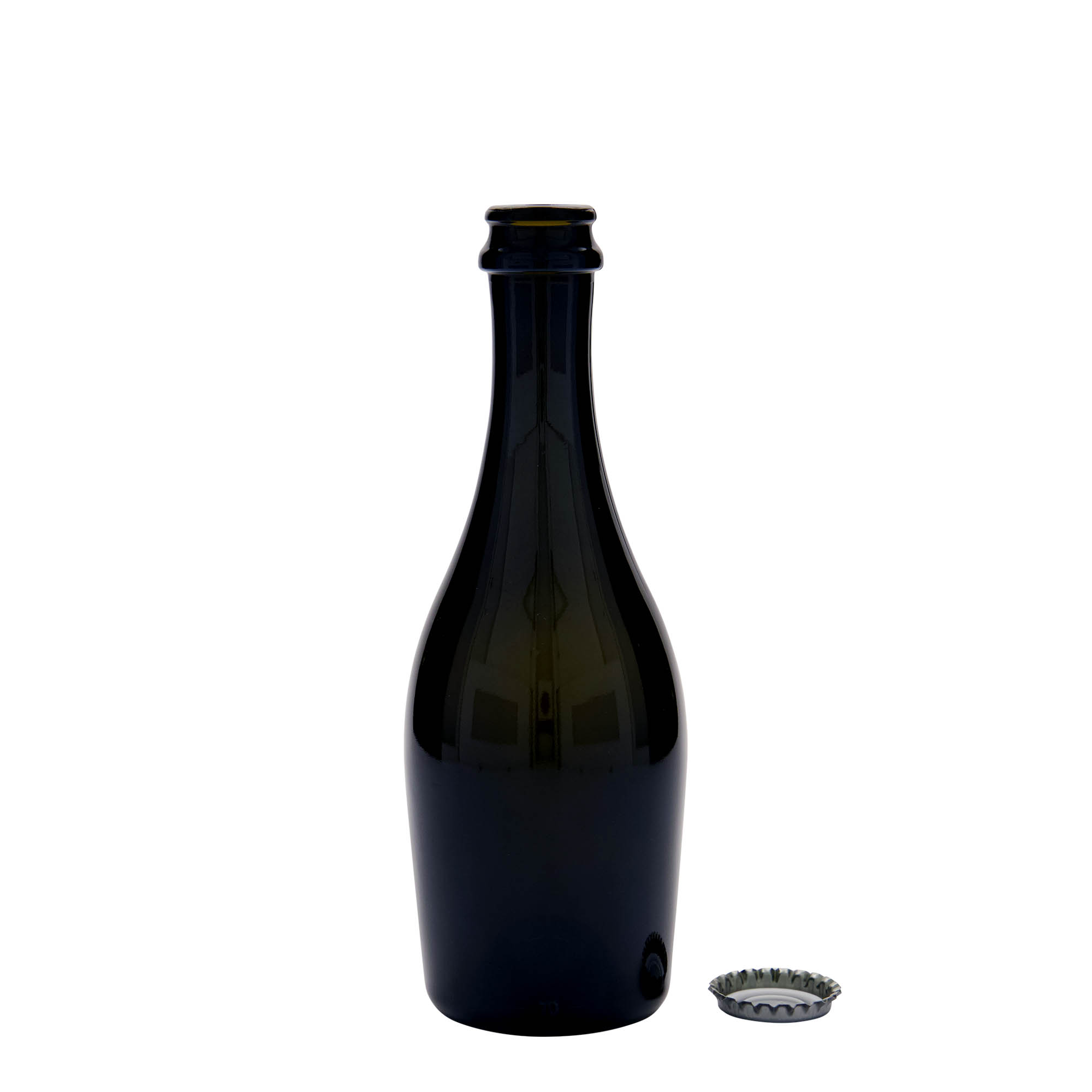 330 ml kuohuviinipullo 'Carmen', lasia, antiikkivihreä, suuaukko: kruunukorkki 330 ml kuohuviinipullo 'Carmen', lasia, antiikkivihreä, suuaukko: kruunukorkki