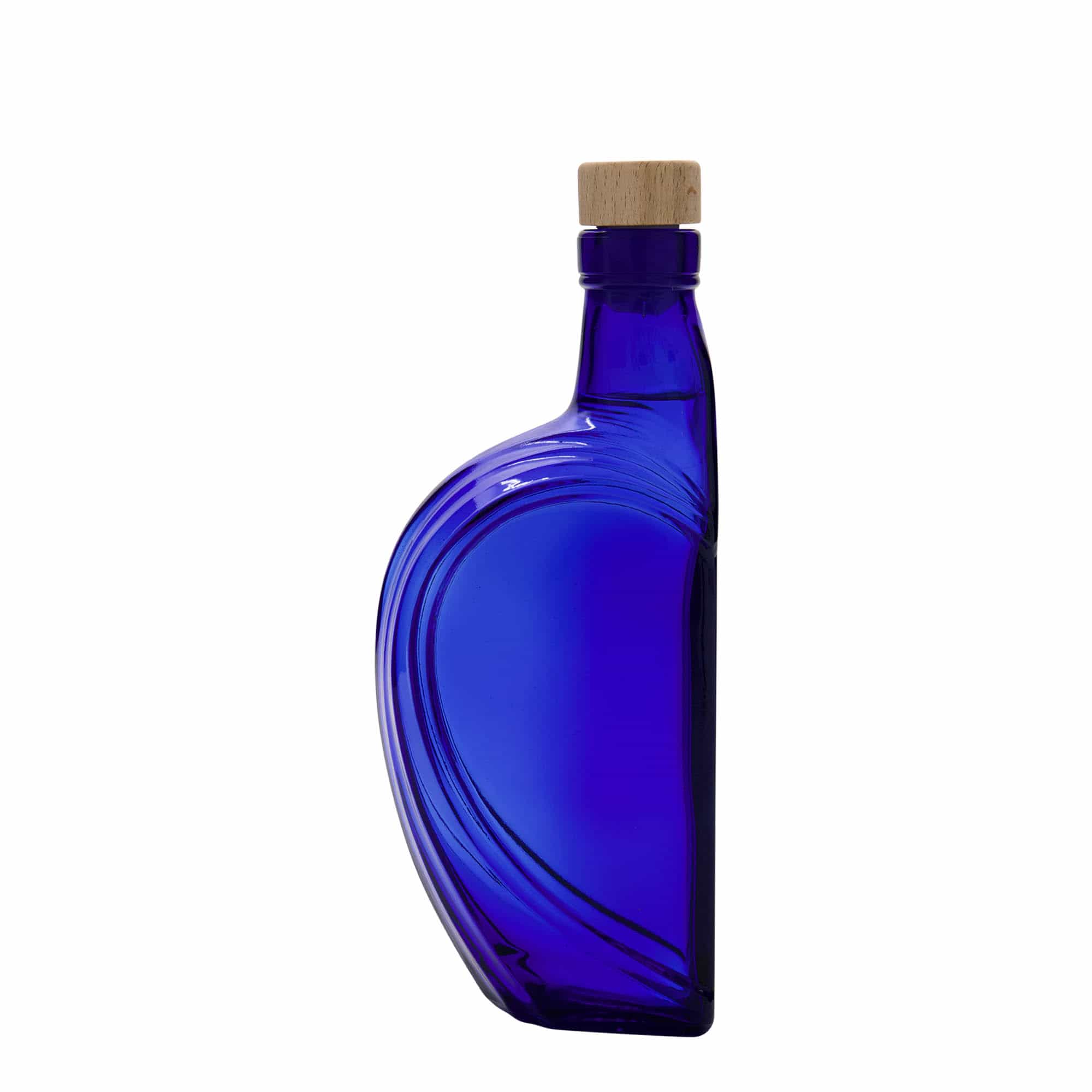 375 ml lasipullo 'Sweethearts', suorakaide, kuninkaansininen, suu: korkki
