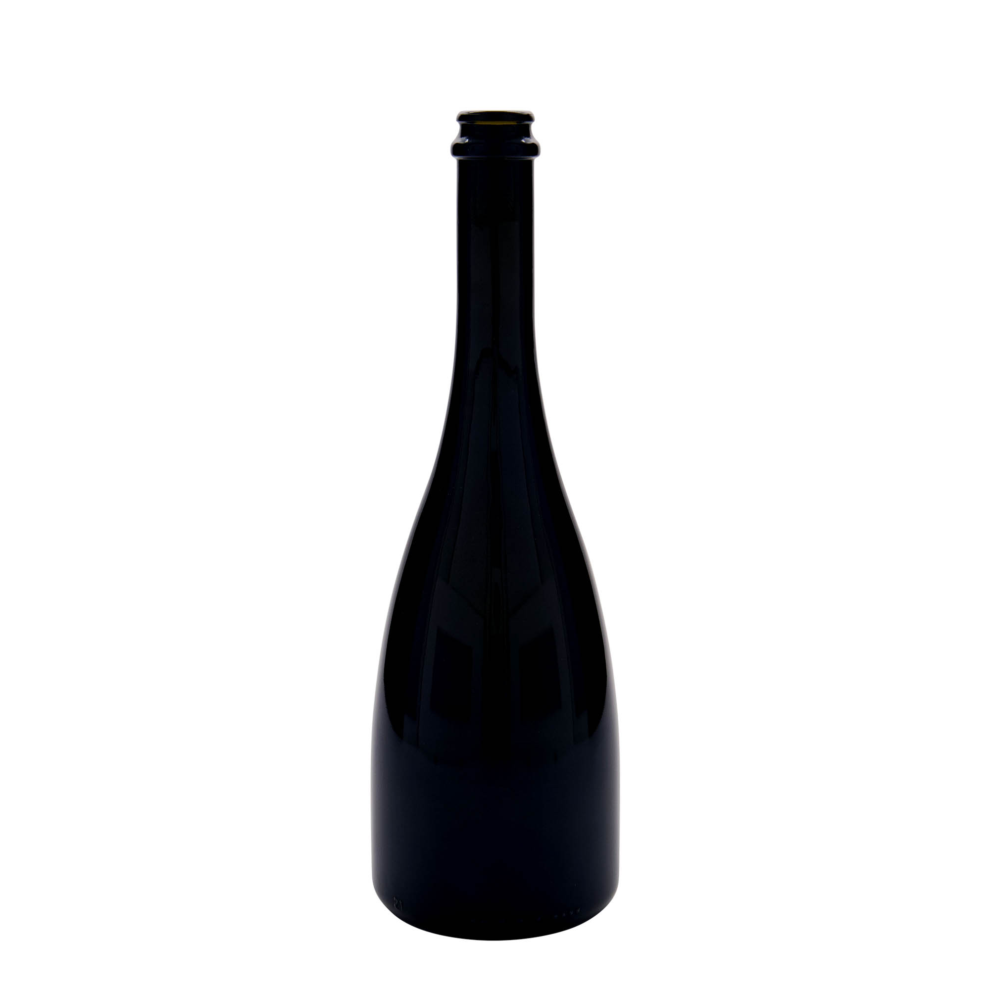 750 ml olut-/kuohuviinipullo 'Tosca', lasia, antiikkivihreä, suuaukko: kruunukorkki 750 ml olut-/kuohuviinipullo 'Tosca', lasia, antiikkivihreä, suuaukko: kruunukorkki