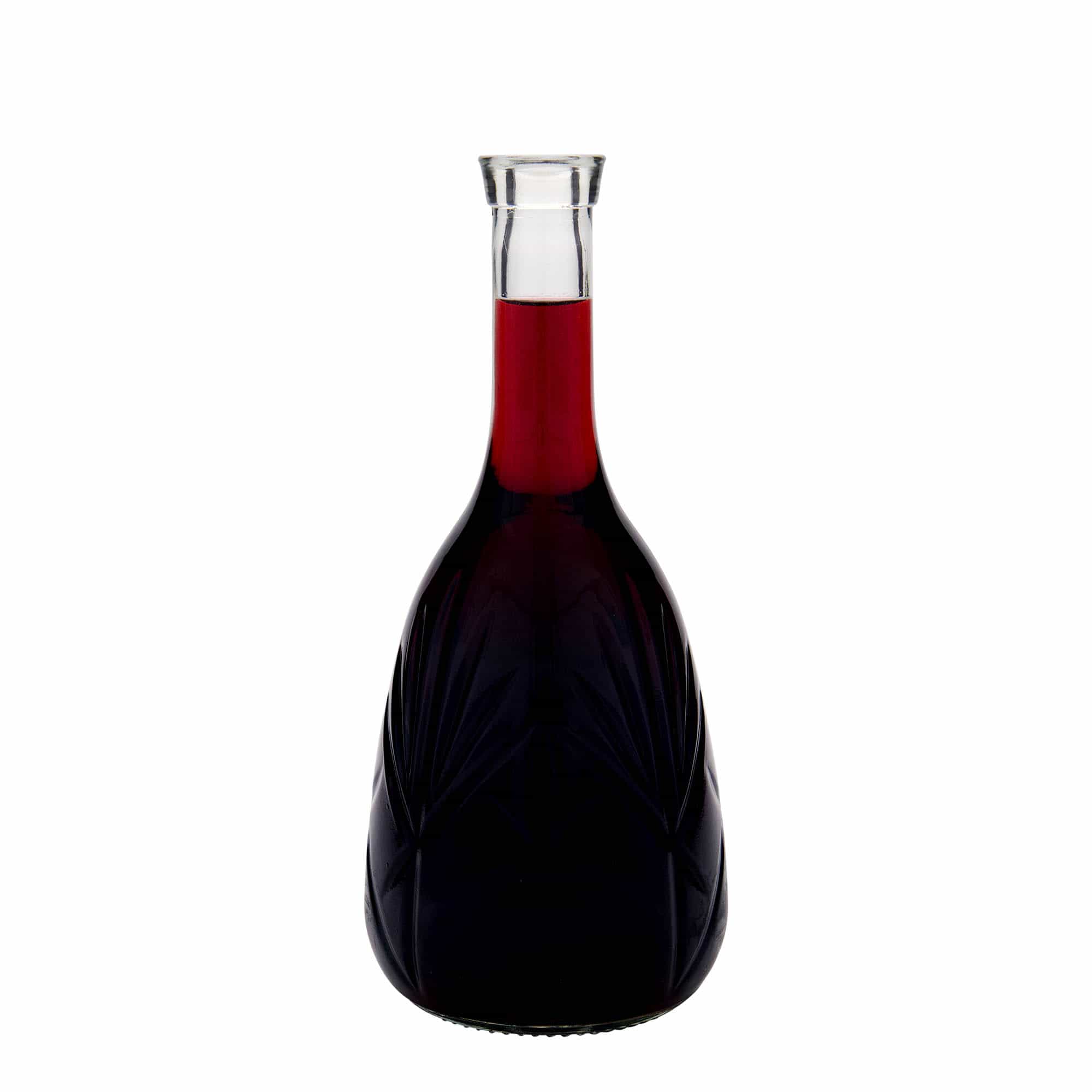 1 000 ml lasipullo 'Reliefa', suuaukko: korkki