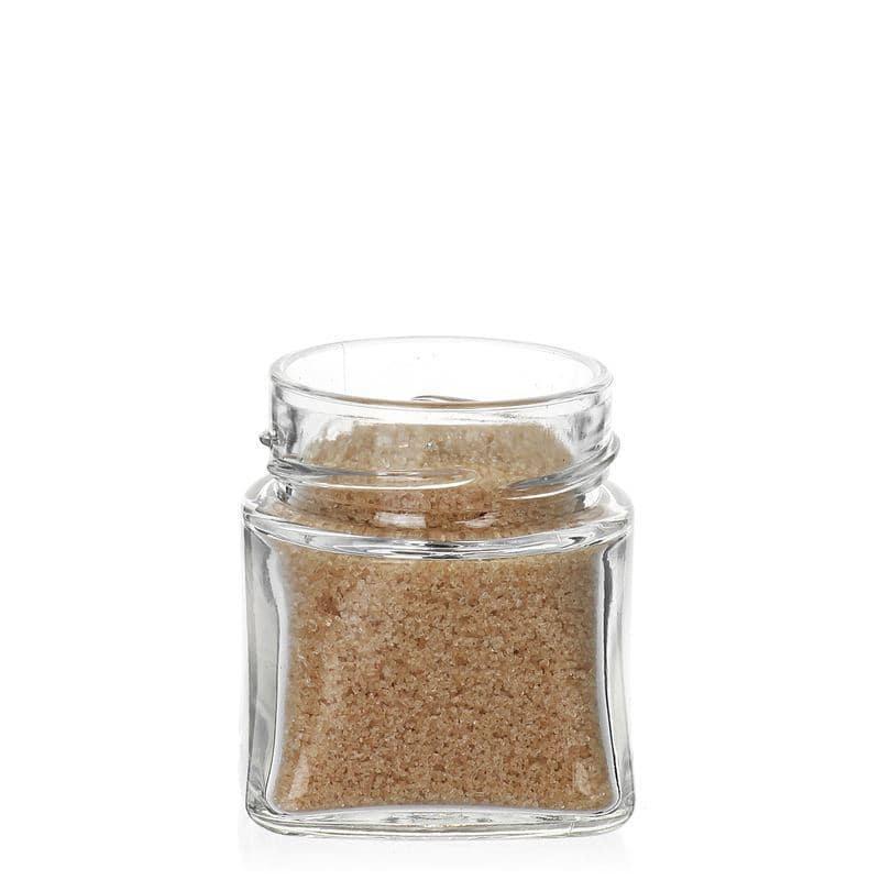 106 ml nelikulm. lasi 'Luxor', suu: Deep-Twist-Off (DTO 58)