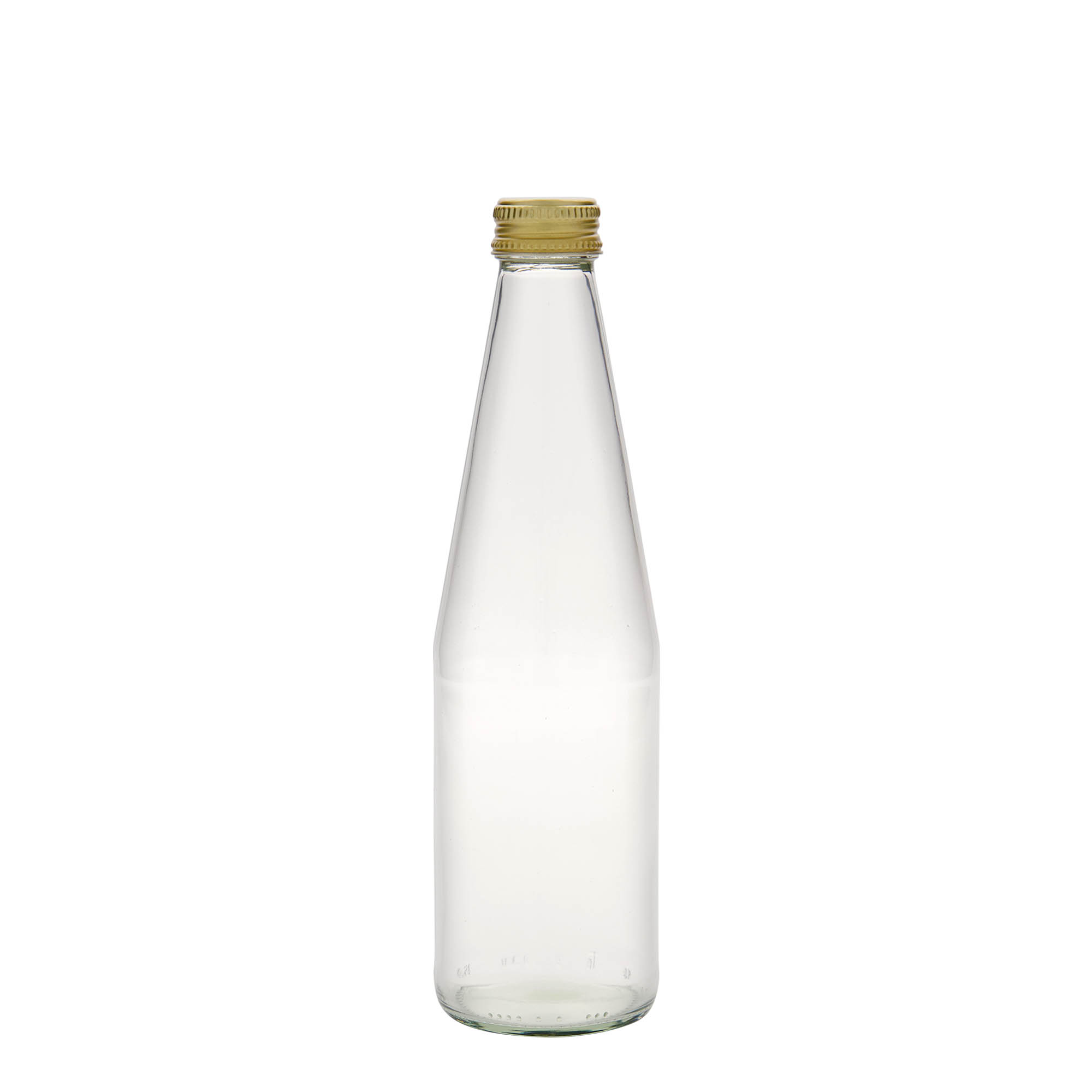 330 ml universaalipullo porkkananmuotoinen, lasia, suuaukko: PP 28 330 ml universaalipullo porkkananmuotoinen, lasia, suuaukko: PP 28
