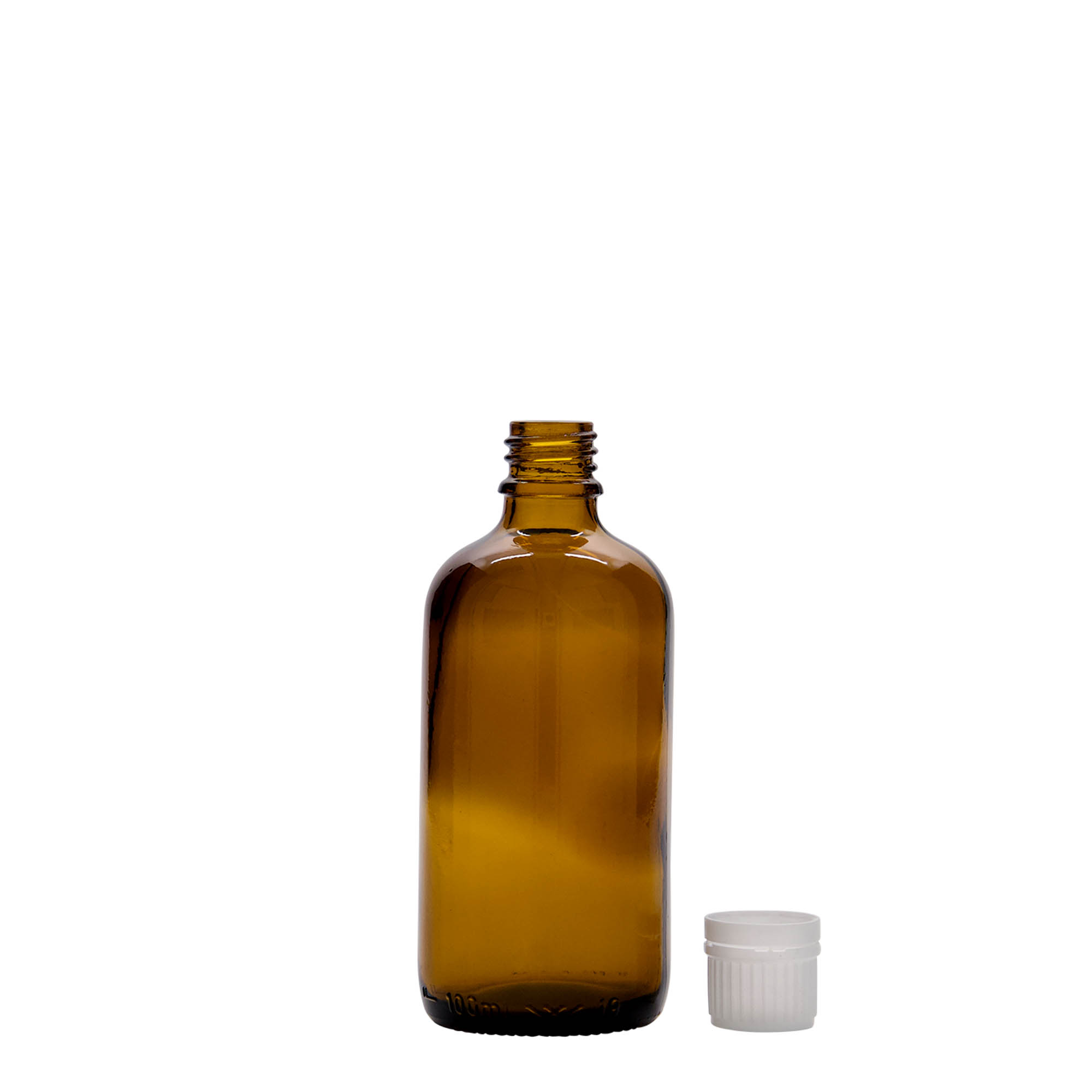 100 ml lääkeastia, lasia, ruskea, suuaukko: DIN 18