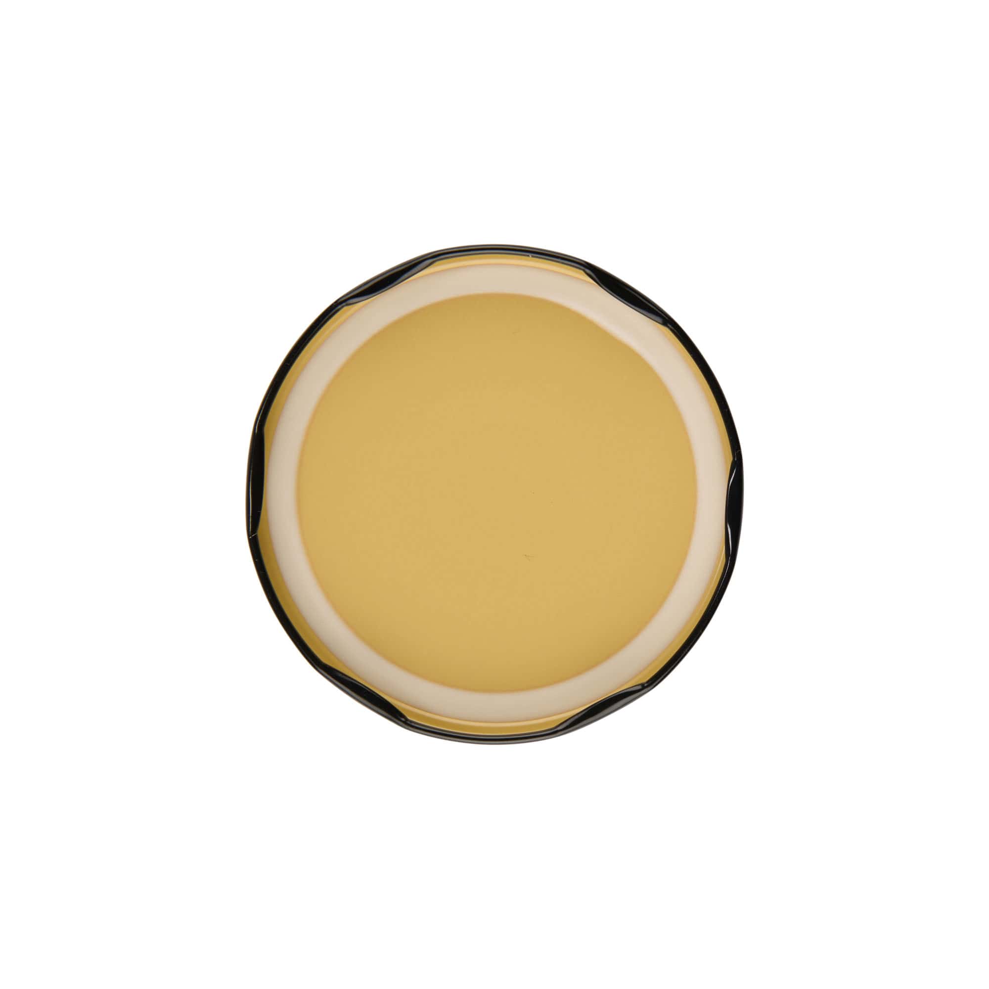 Twist-Off-kansi, valkoinen pelti, musta, suuaukolle: TO 82