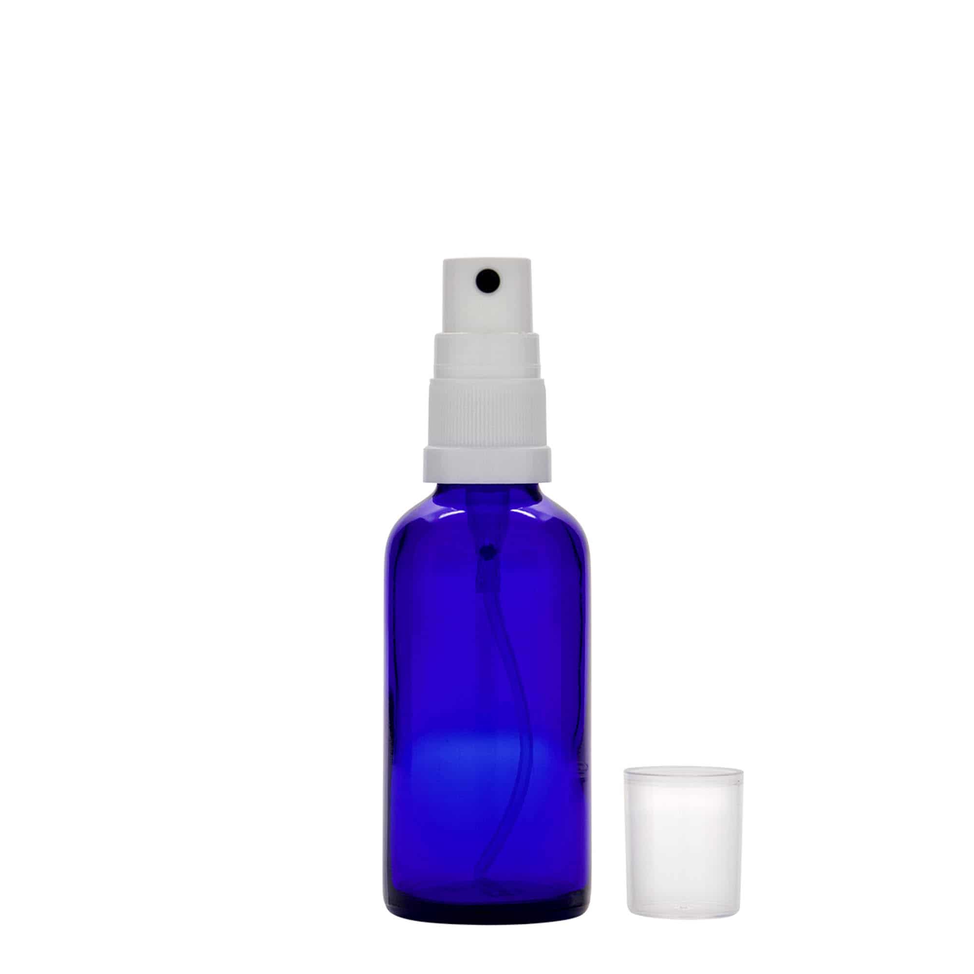 50 ml spray-pullo lääke, lasi, laivastonsininen, suu: DIN 18