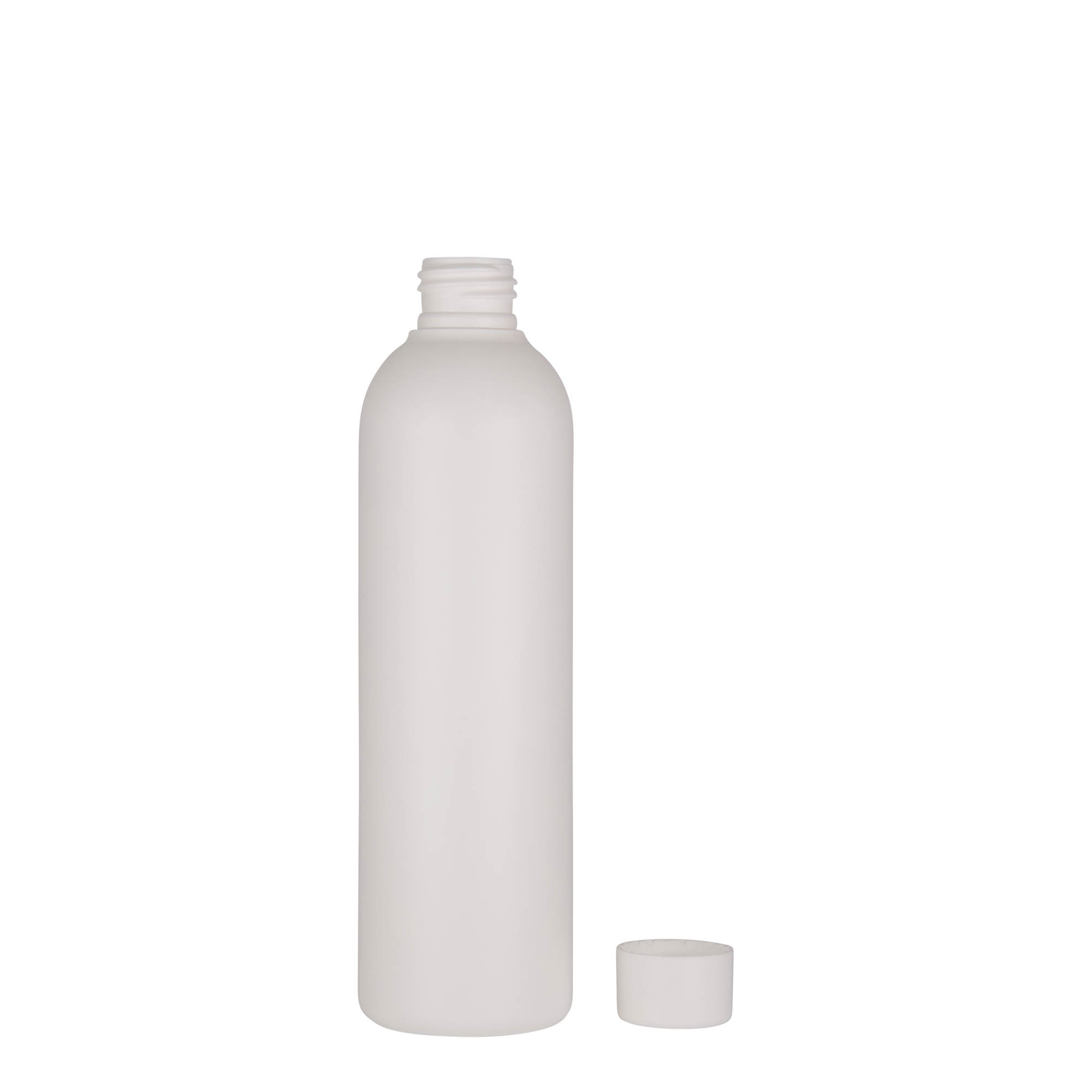 250 ml muovipullo 'Tuffy', HDPE, valkoinen, suuaukko: 24/410