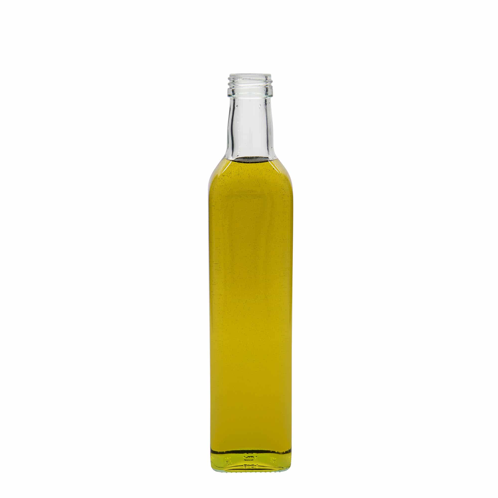 500 ml lasipullo 'Marasca', neliö, suu: PP 31,5