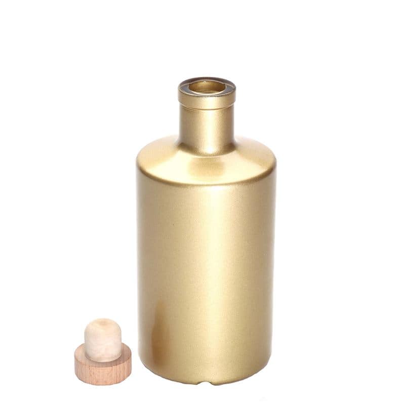 500 ml lasipullo 'Caroline', kulta, suu: korkki