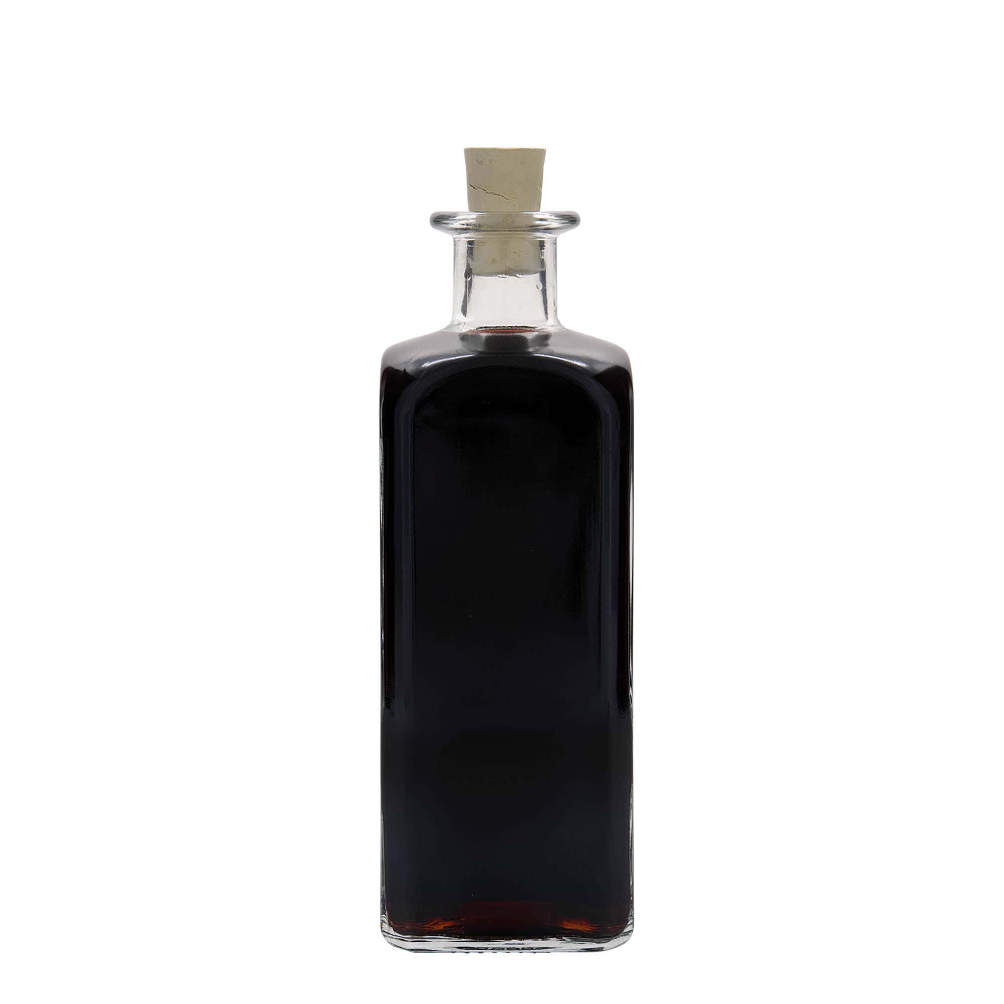 500 ml lasipullo Apotheker Carré, nelikulmainen, suuaukko: korkki