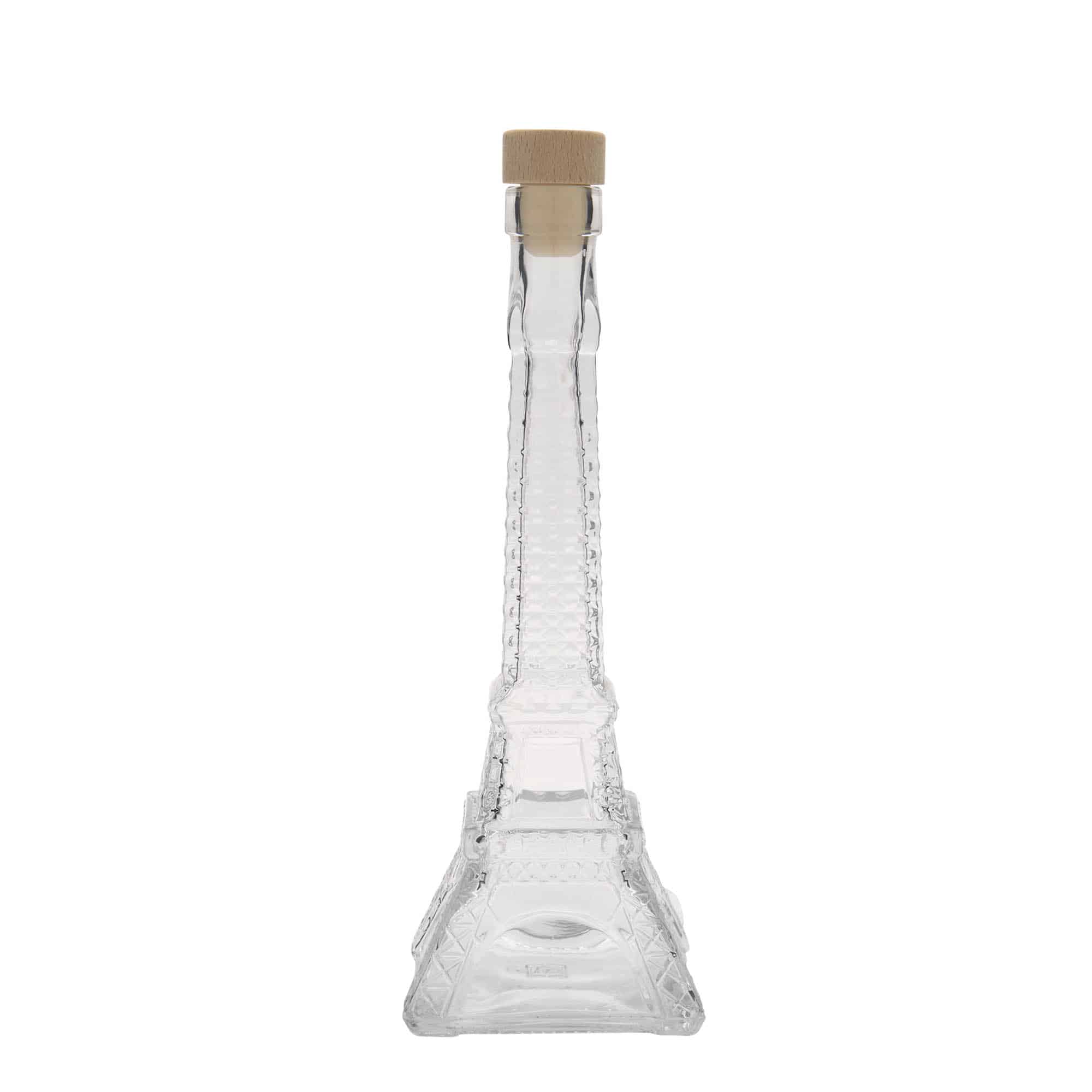 200 ml lasipullo 'Eiffel-torni', suu: korkki