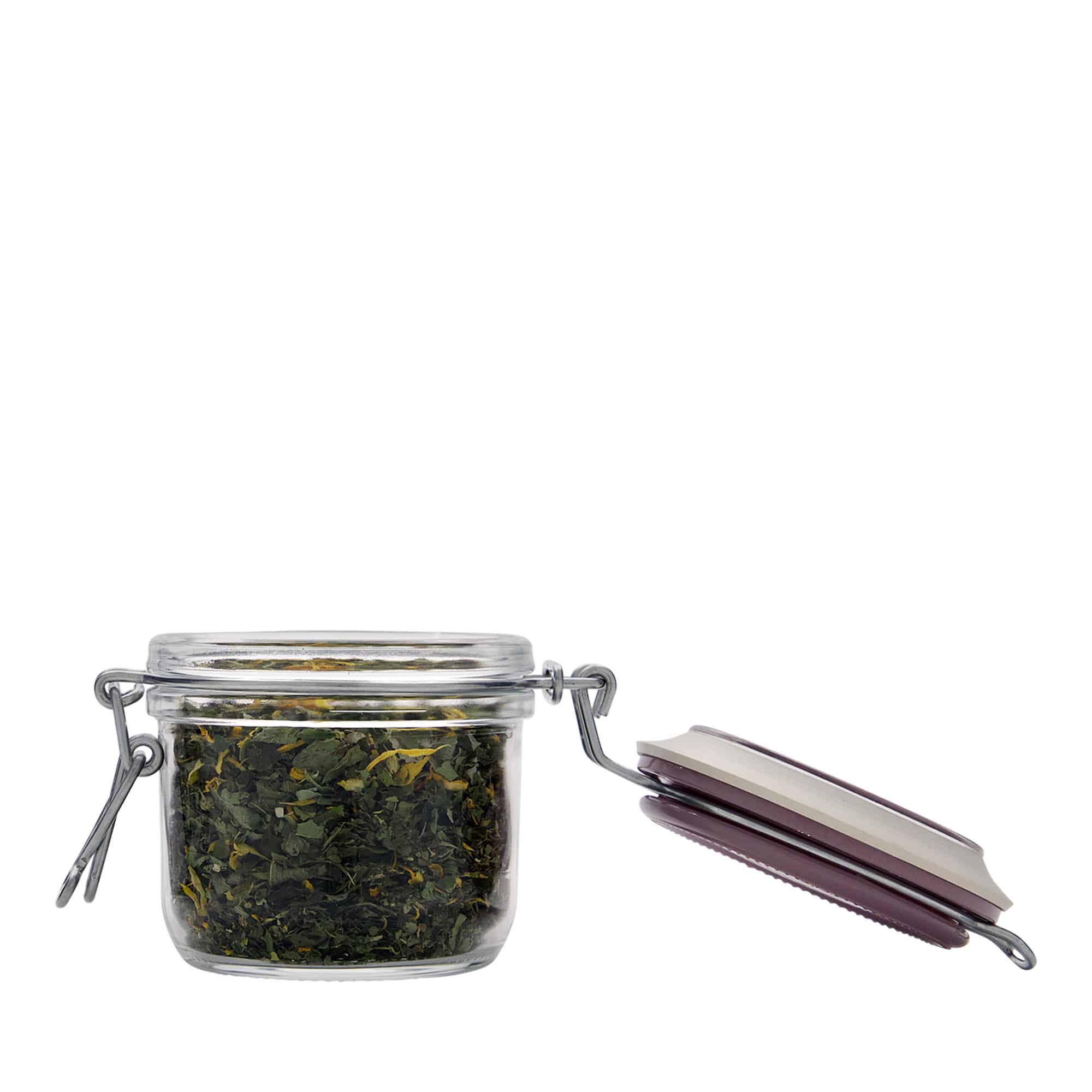 200 ml patenttikorkkilasipurkki 'Fido', violetti, suu: patenttikorkki