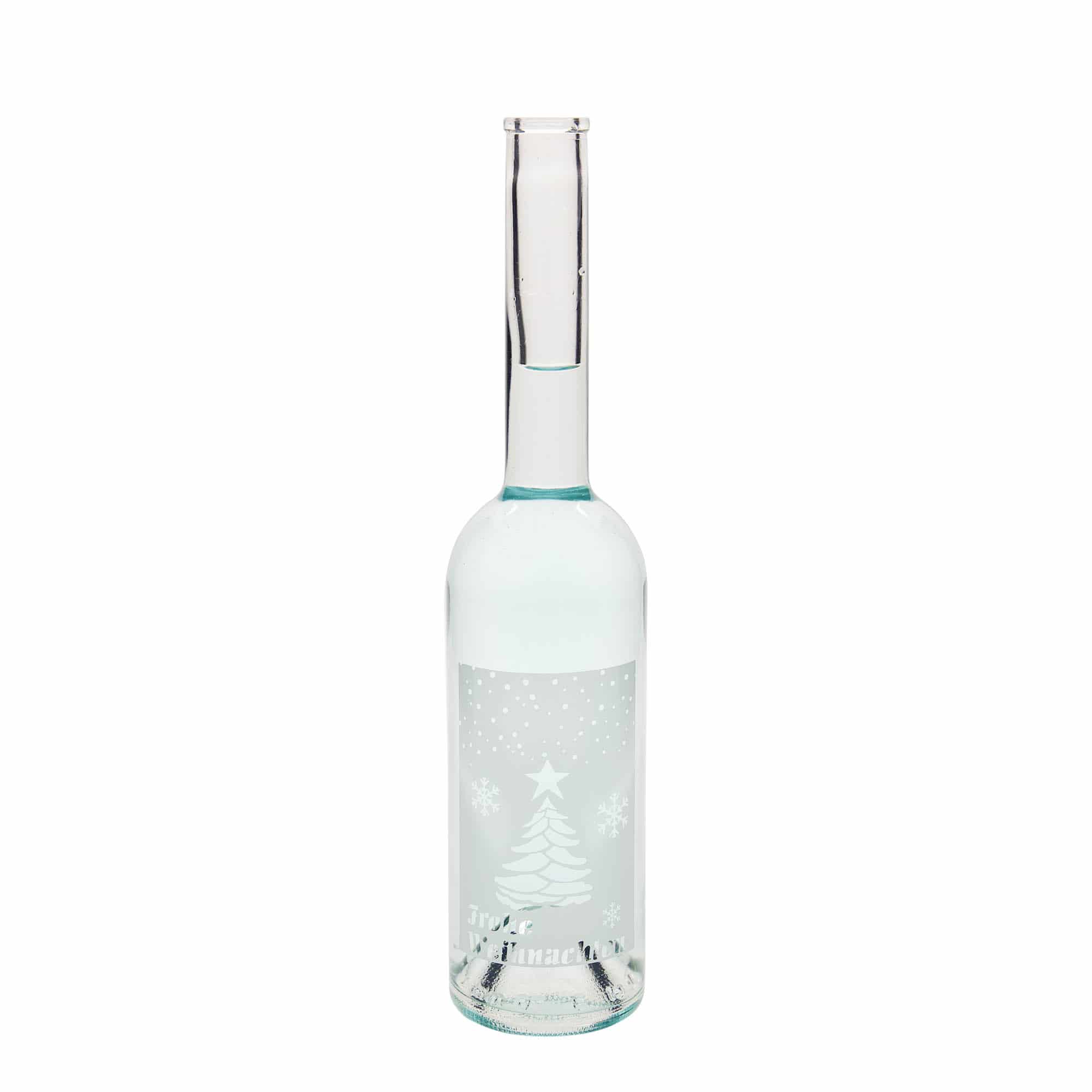 500 ml lasipullo 'Opera', koriste: Valkoiset joulut, suuaukko: korkki