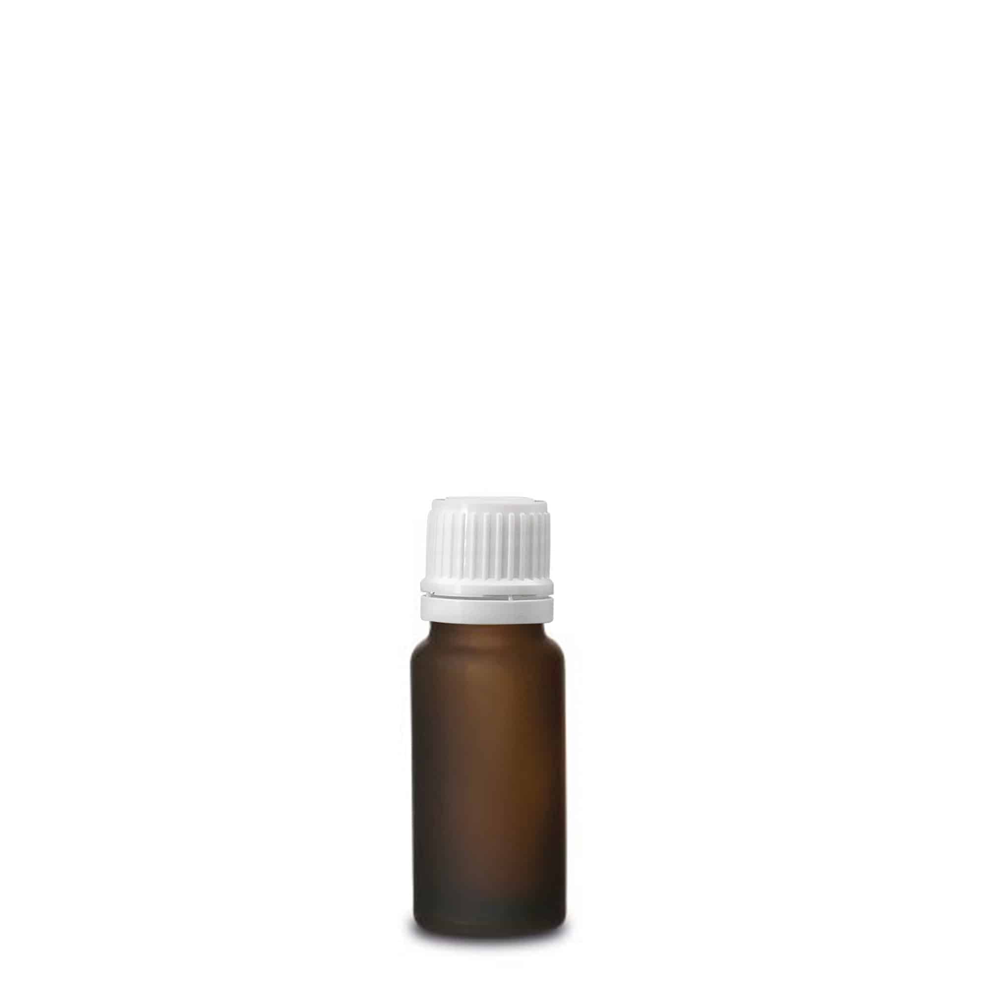 10ml lääkepullo, lasi, ruskea huurrettu, suu: DIN 18