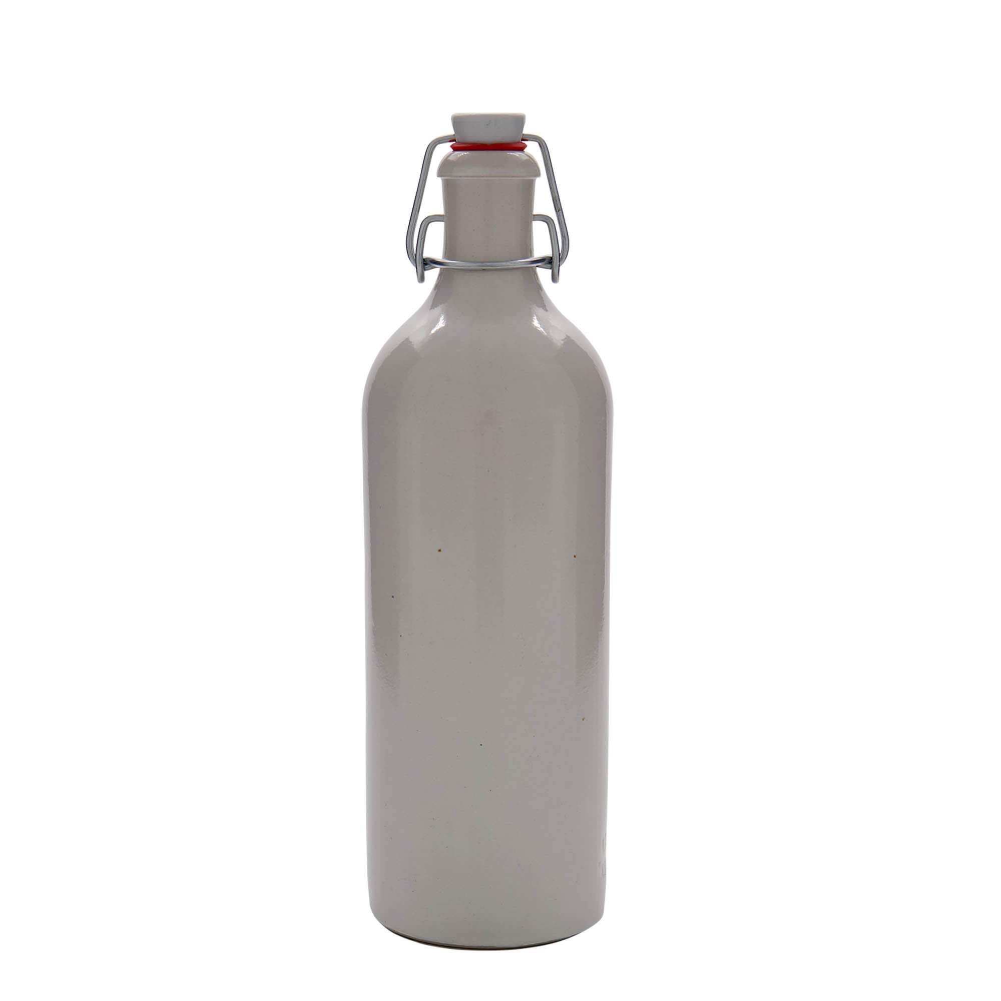 750 ml saviruukku, kivitavara, valkoinen, suuaukko: lukko kansi