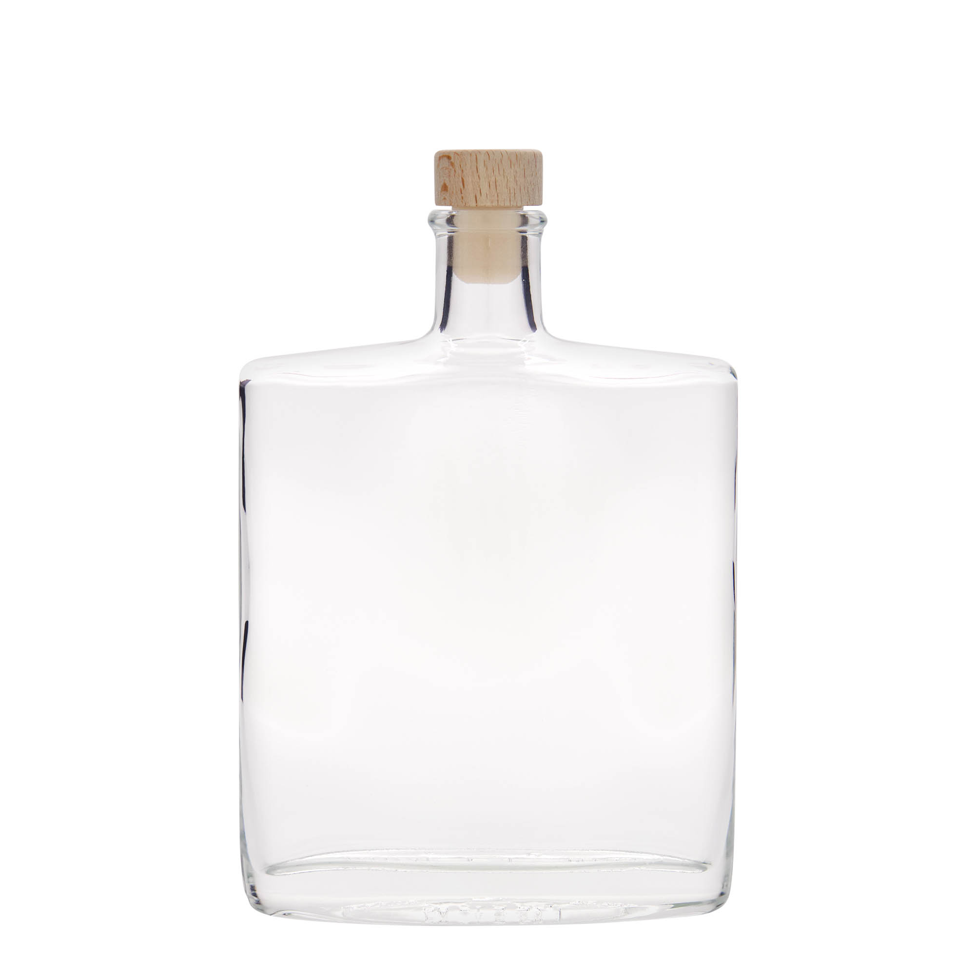 500 ml lasipullo 'Zorbas', soikea, suuaukko: korkki 500 ml lasipullo 'Zorbas', soikea, suuaukko: korkki