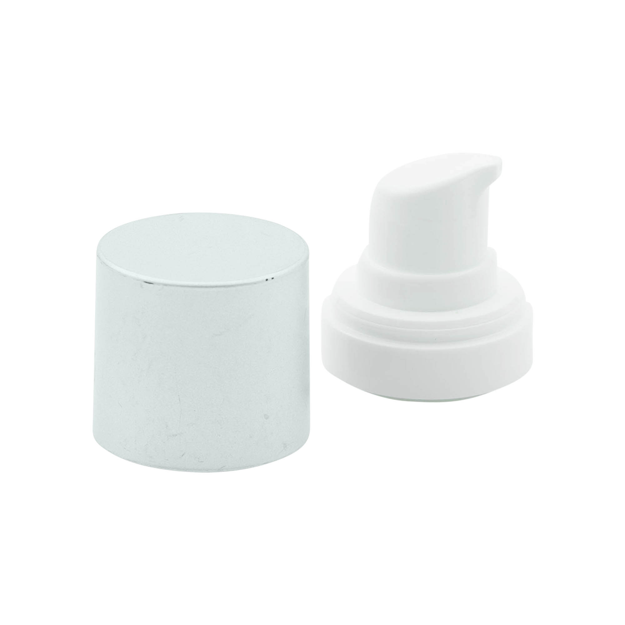 Airless-annostelupumpun pää 'Micro', PP-muovi, hopea Airless-annostelupumpun pää 'Micro', PP-muovi, hopea