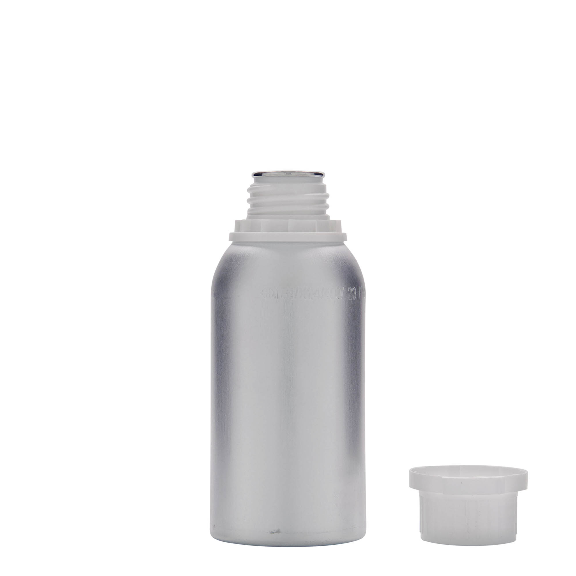 275 ml alumiinipullo, metalli, hopea, suuaukon koko: DIN 32