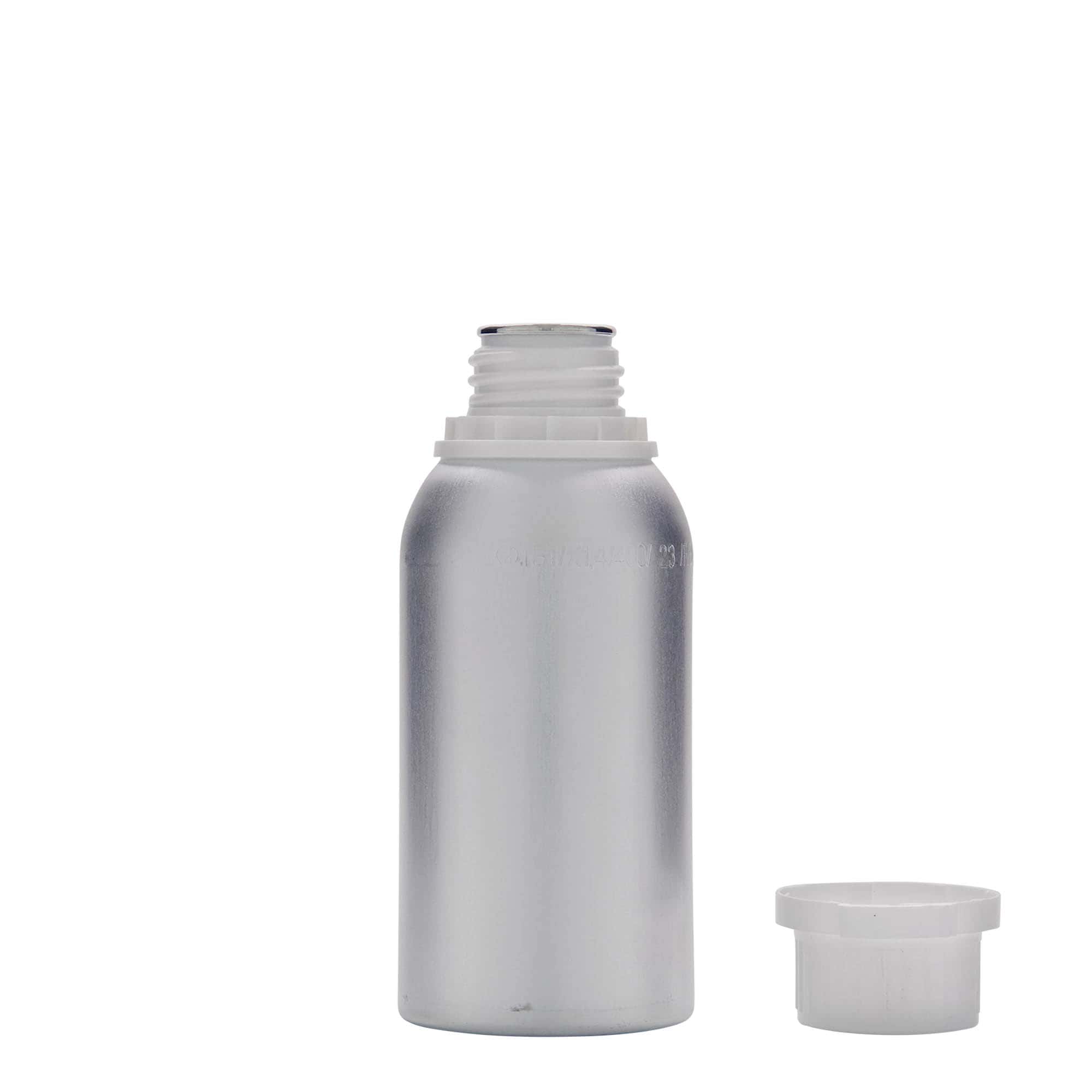 275 ml alumiinipullo, metalli, hopea, suuaukon koko: DIN 32