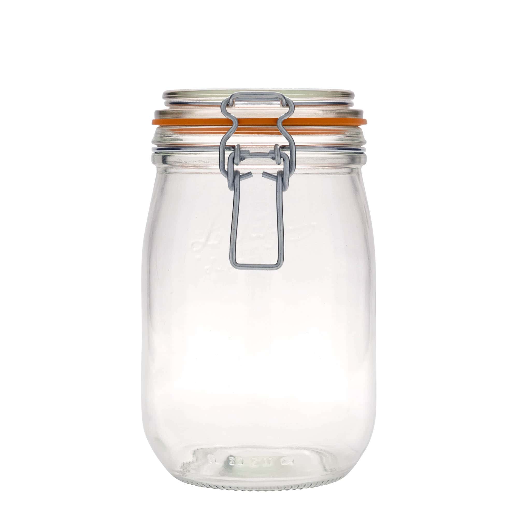 1000 ml patenttikorkillinen lasipurkki 'Le Parfait Super Bocal', suu: patenttikorkki 1000 ml patenttikorkillinen lasipurkki 'Le Parfait Super Bocal', suu: patenttikorkki