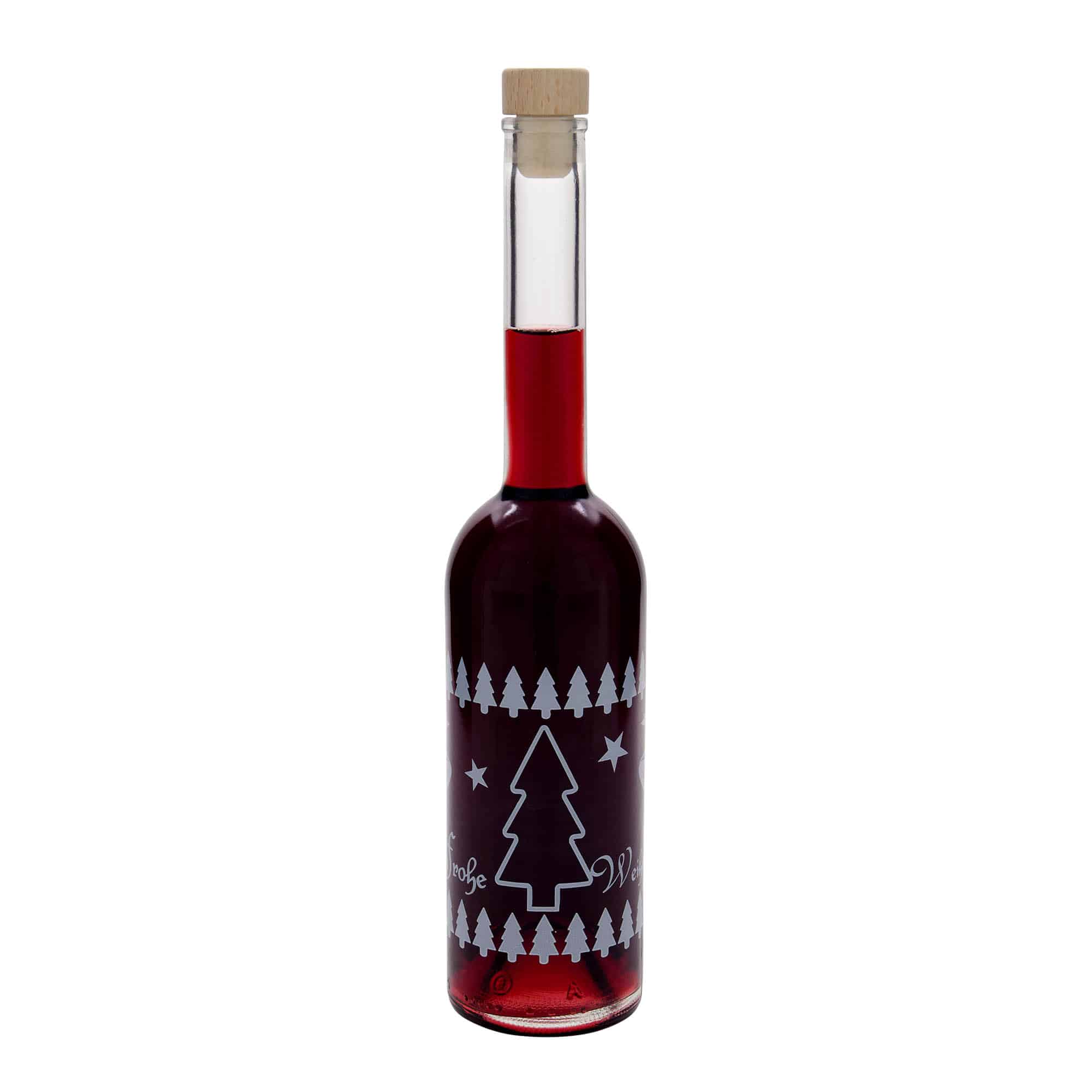 500 ml lasipullo 'Opera', aihe: Klassinen joulu, suuaukko: korkki