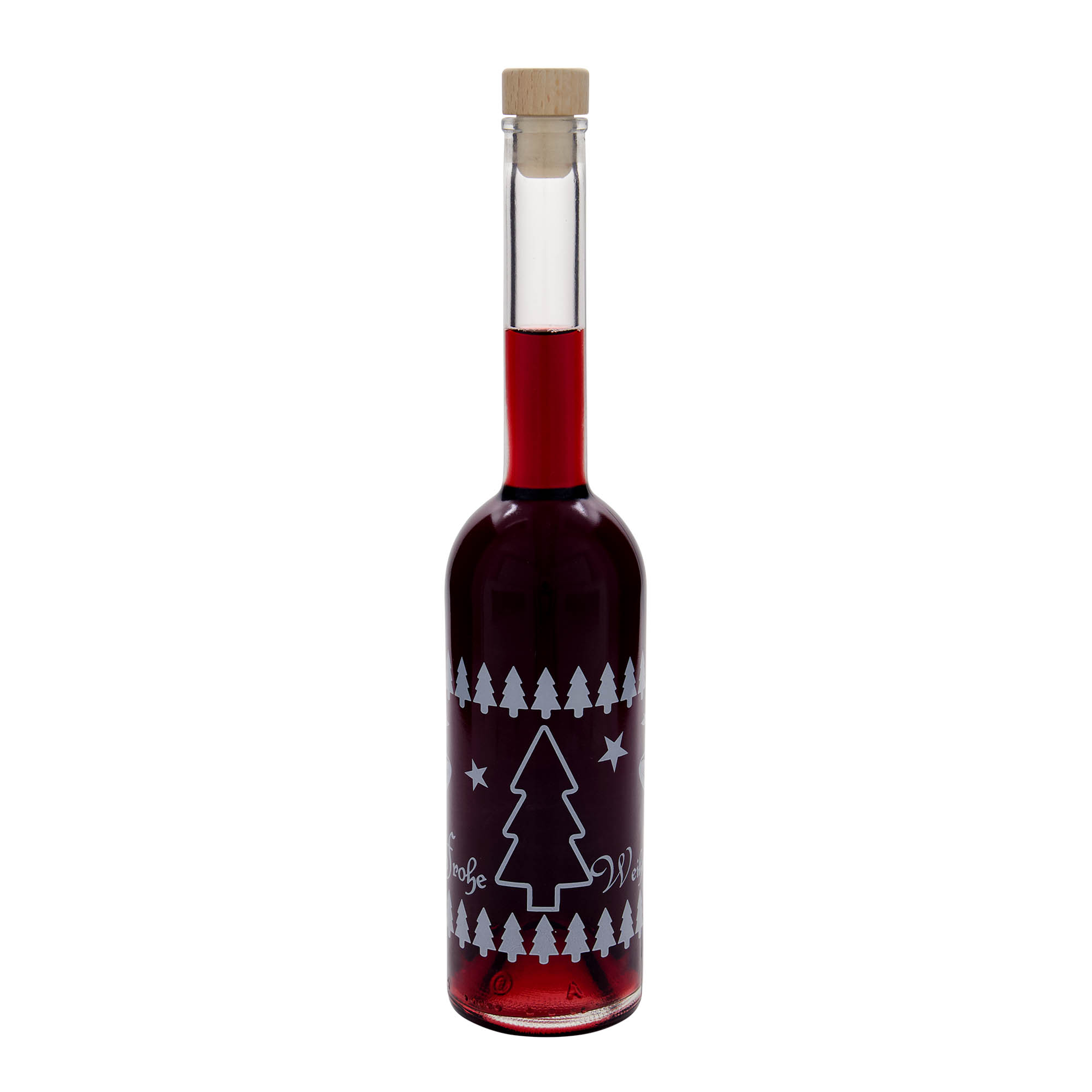 500 ml lasipullo 'Opera', aihe: Klassinen joulu, suuaukko: korkki