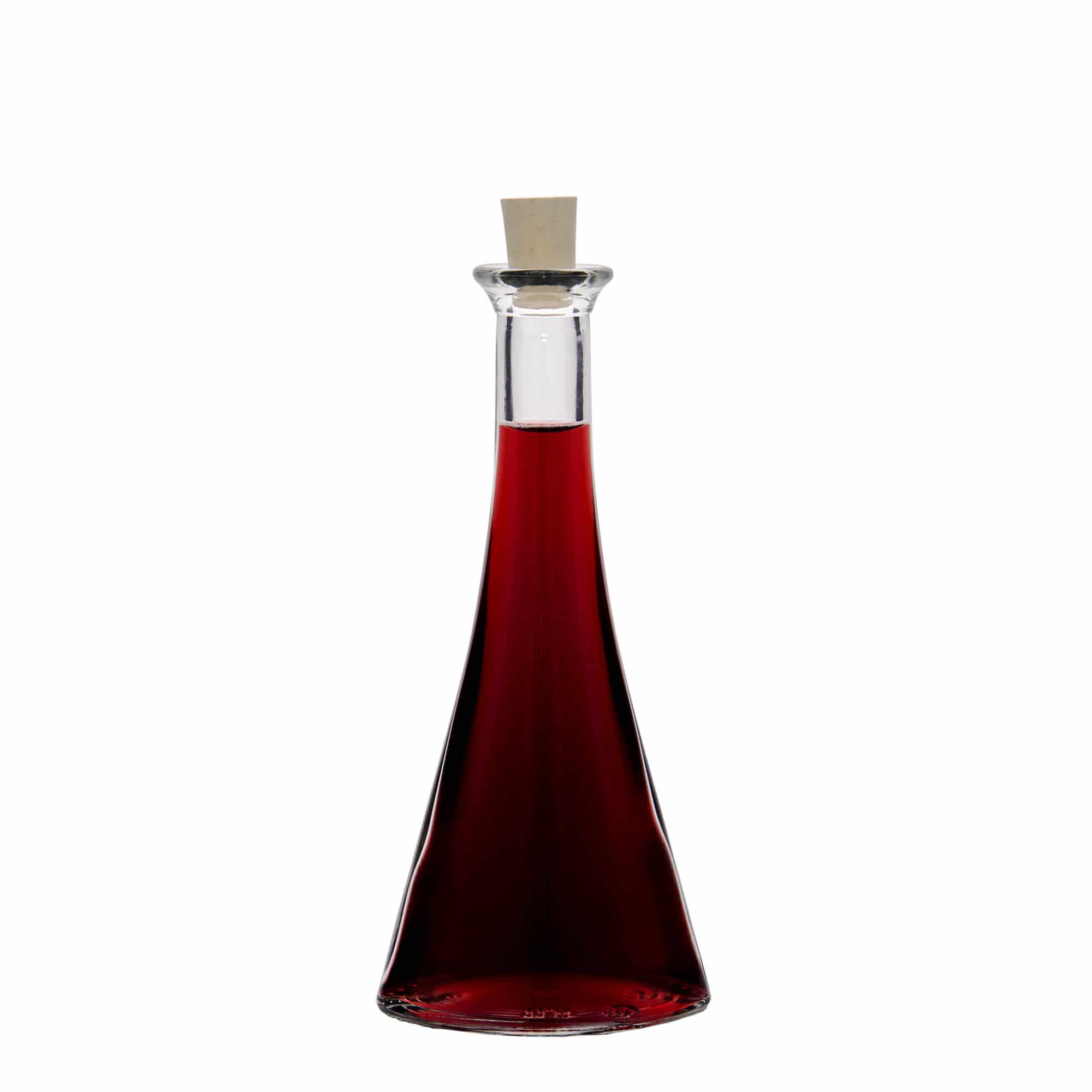 100 ml lasipullo 'Veronica', puolipyöreä, suu: korkki