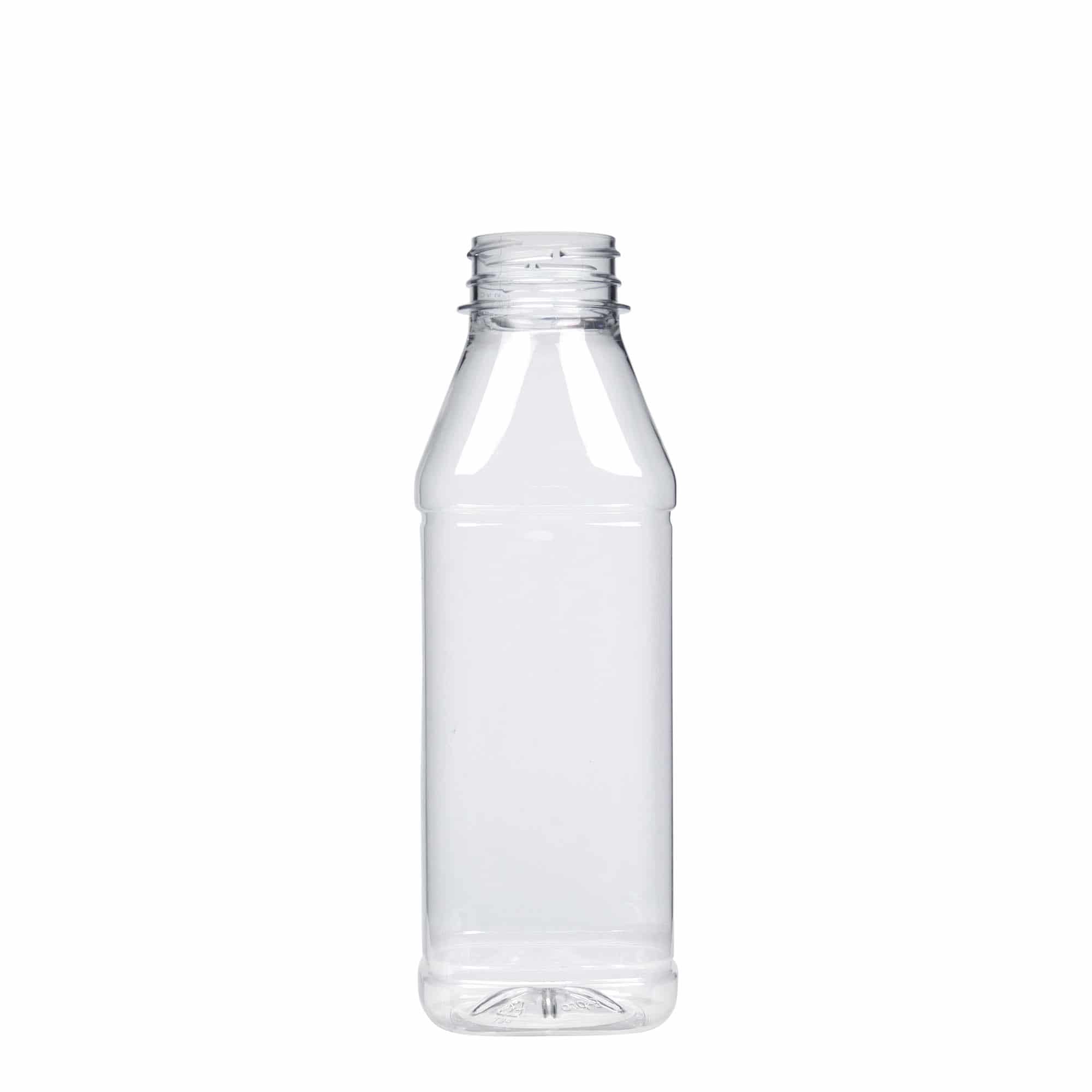 500 ml PET-pullo 'Milk and Juice Carré', neliö, muovi, suu: 38 mm 500 ml PET-pullo 'Milk and Juice Carré', neliö, muovi, suu: 38 mm