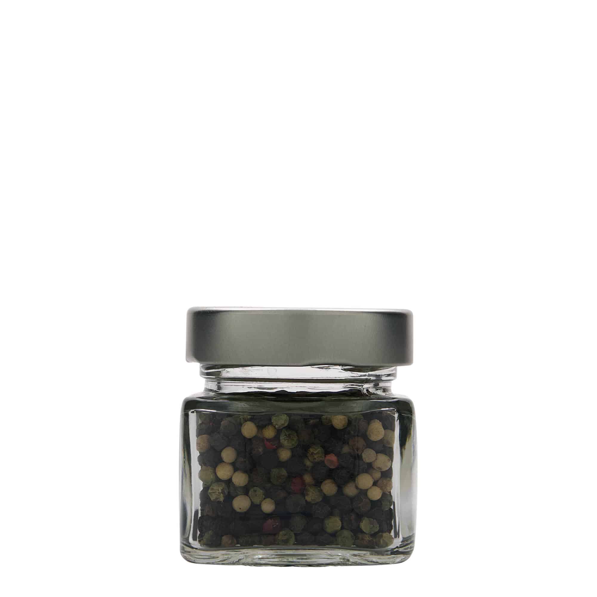 106 ml neliönmuotoinen lasi 'Ikarus', suuaukko: Deep-Twist-Off (DTO 58)