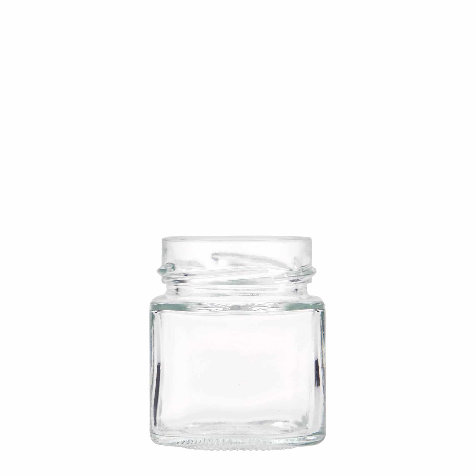 156 ml nelikulmainen lasi 'Funny', suuaukko: Deep-Twist-Off (DTO 58)