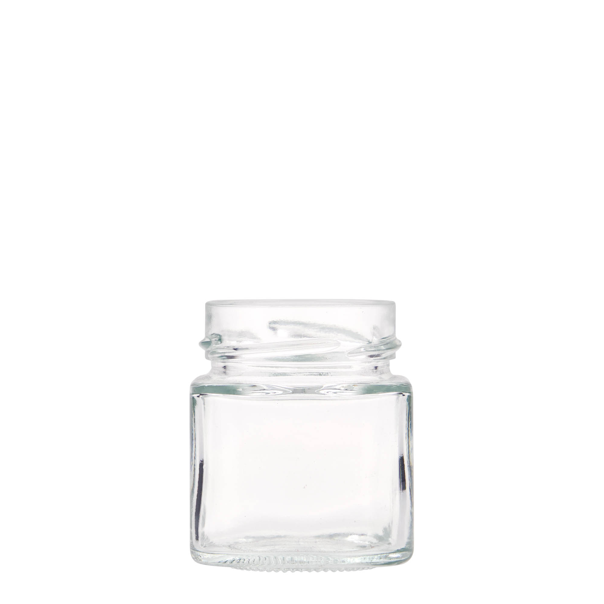 156 ml nelikulmainen lasi 'Funny', suuaukko: Deep-Twist-Off (DTO 58)