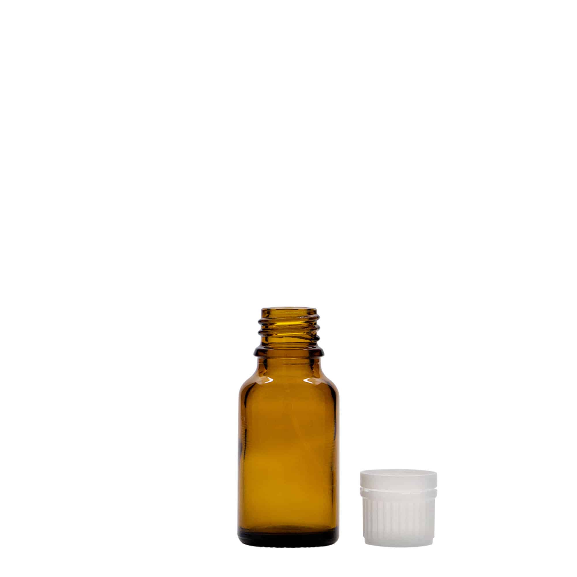 15 ml lääkepullo, lasia, ruskea, suuaukko: DIN 18