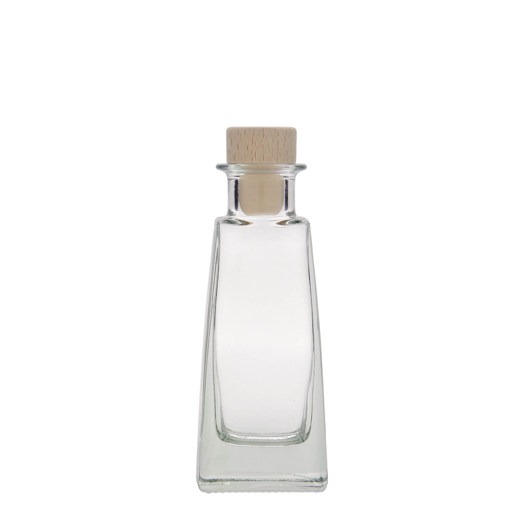 100 ml lasipullo 'Timmy', suorakaiteen muotoinen, suuaukko: korkki 100 ml lasipullo 'Timmy', suorakaiteen muotoinen, suuaukko: korkki