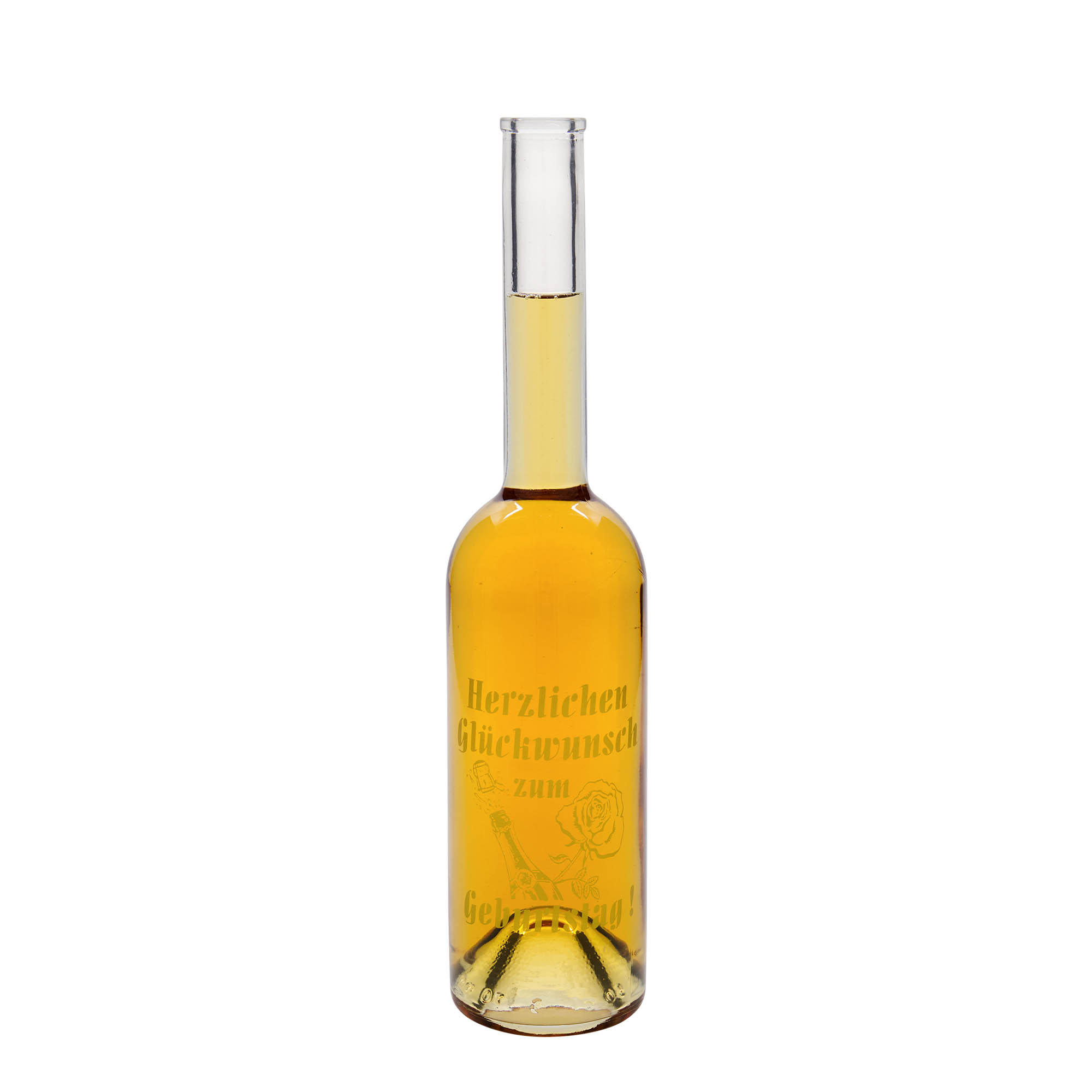 500 ml lasipullo 'Opera', kuvio: syntymäpäiväpullo, suuaukko: korkki 500 ml lasipullo 'Opera', kuvio: syntymäpäiväpullo, suuaukko: korkki