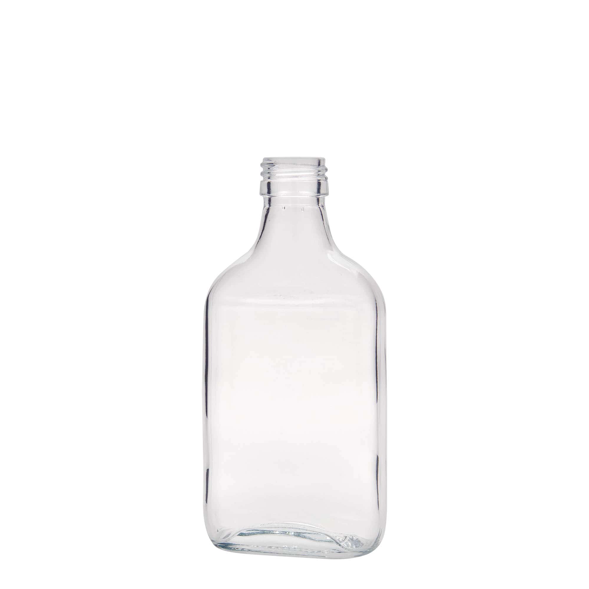 200 ml taskupullo, suorakaide, lasi, suuaukko: PP 28