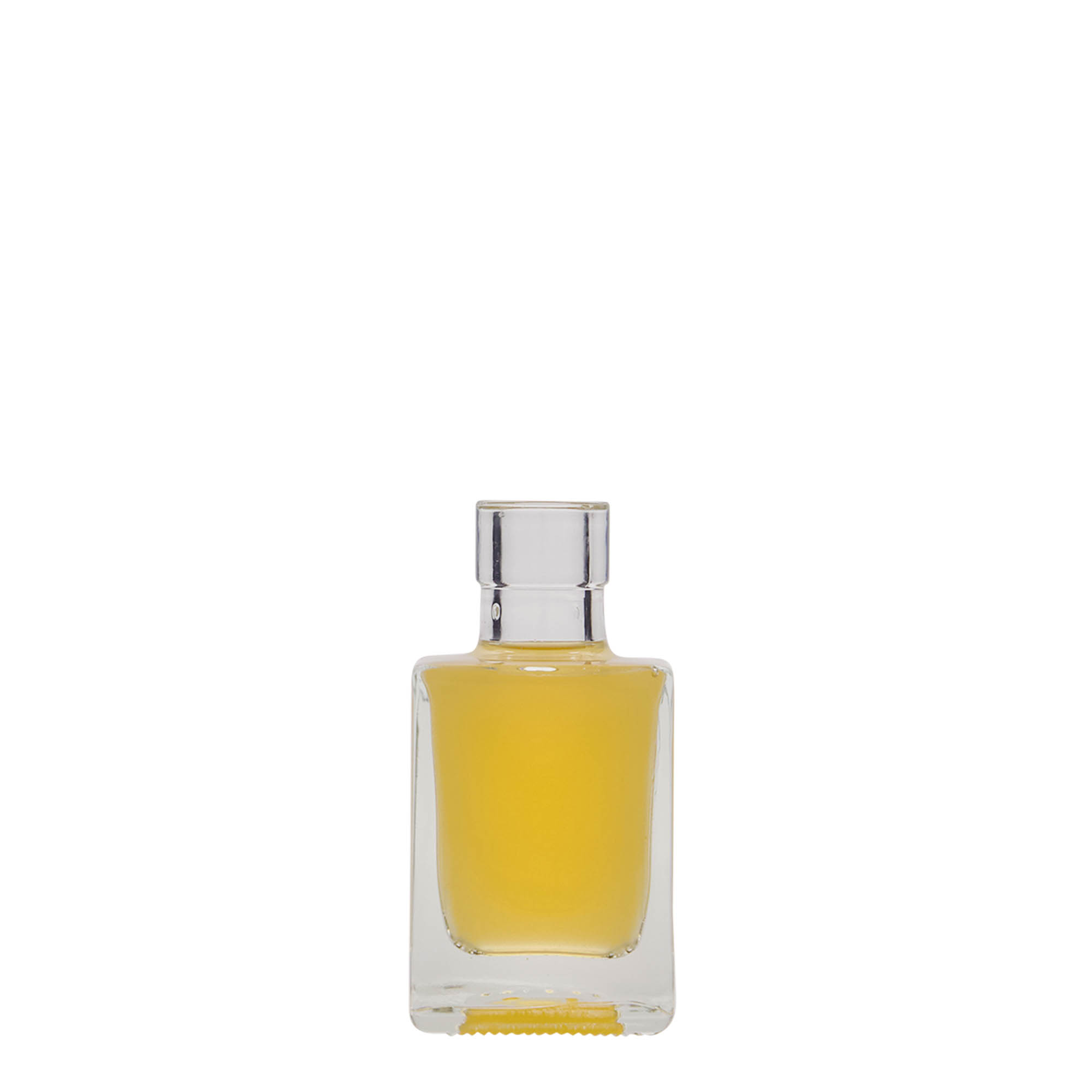 50 ml lasipullo 'Cube', neliömäinen, suuaukko: korkki