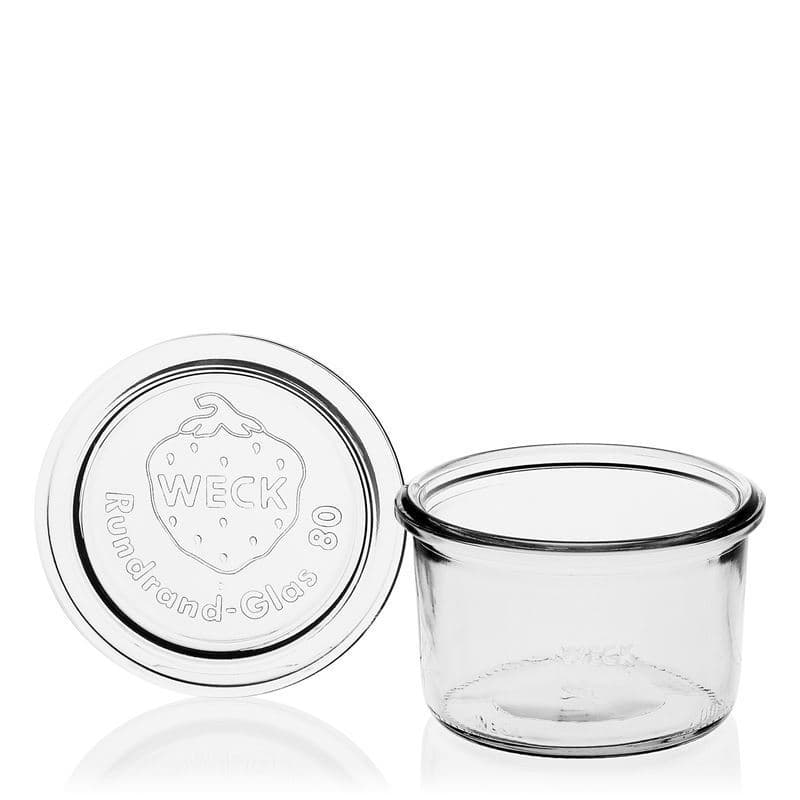 200 ml WECK sylinterimäinen lasipurkki, suu: pyöreä reuna