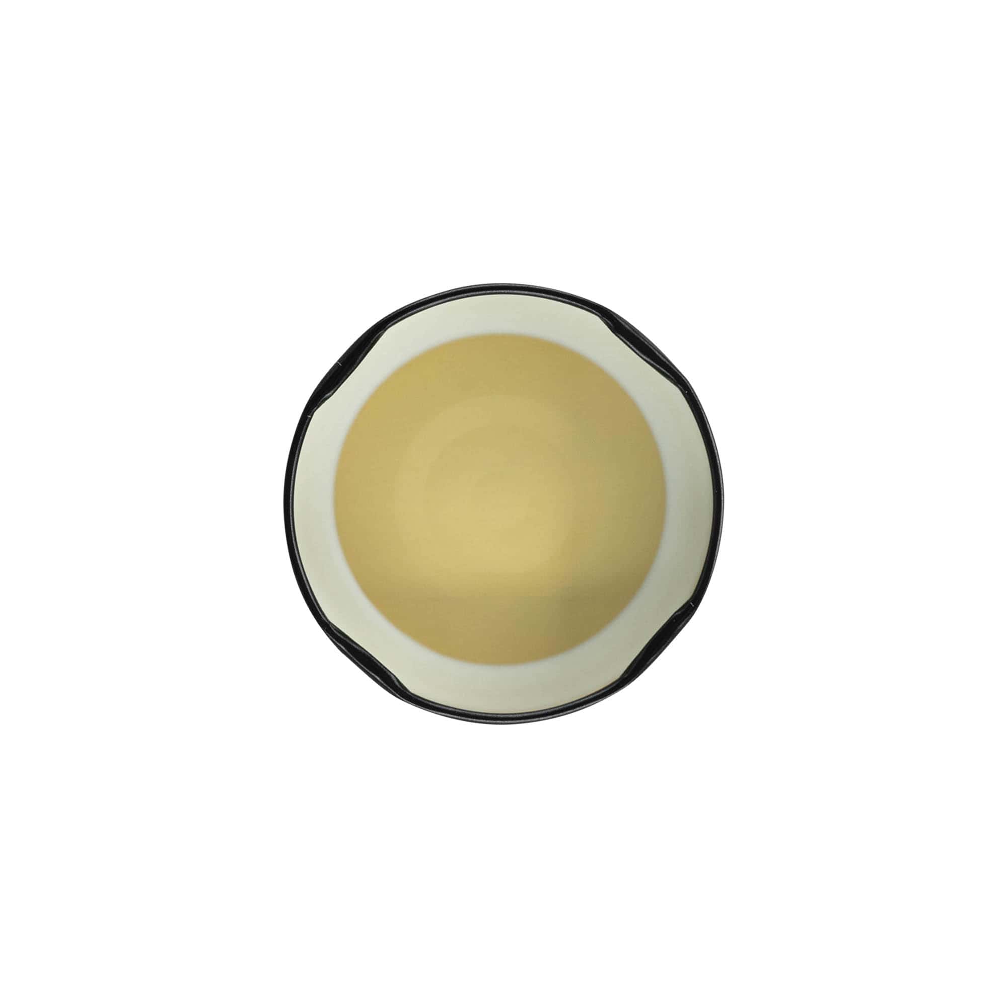 Deep-Twist-Off-korkki, valkoinen pelti, musta, suulle: Deep-TO 66 Deep-Twist-Off-korkki, valkoinen pelti, musta, suulle: Deep-TO 66