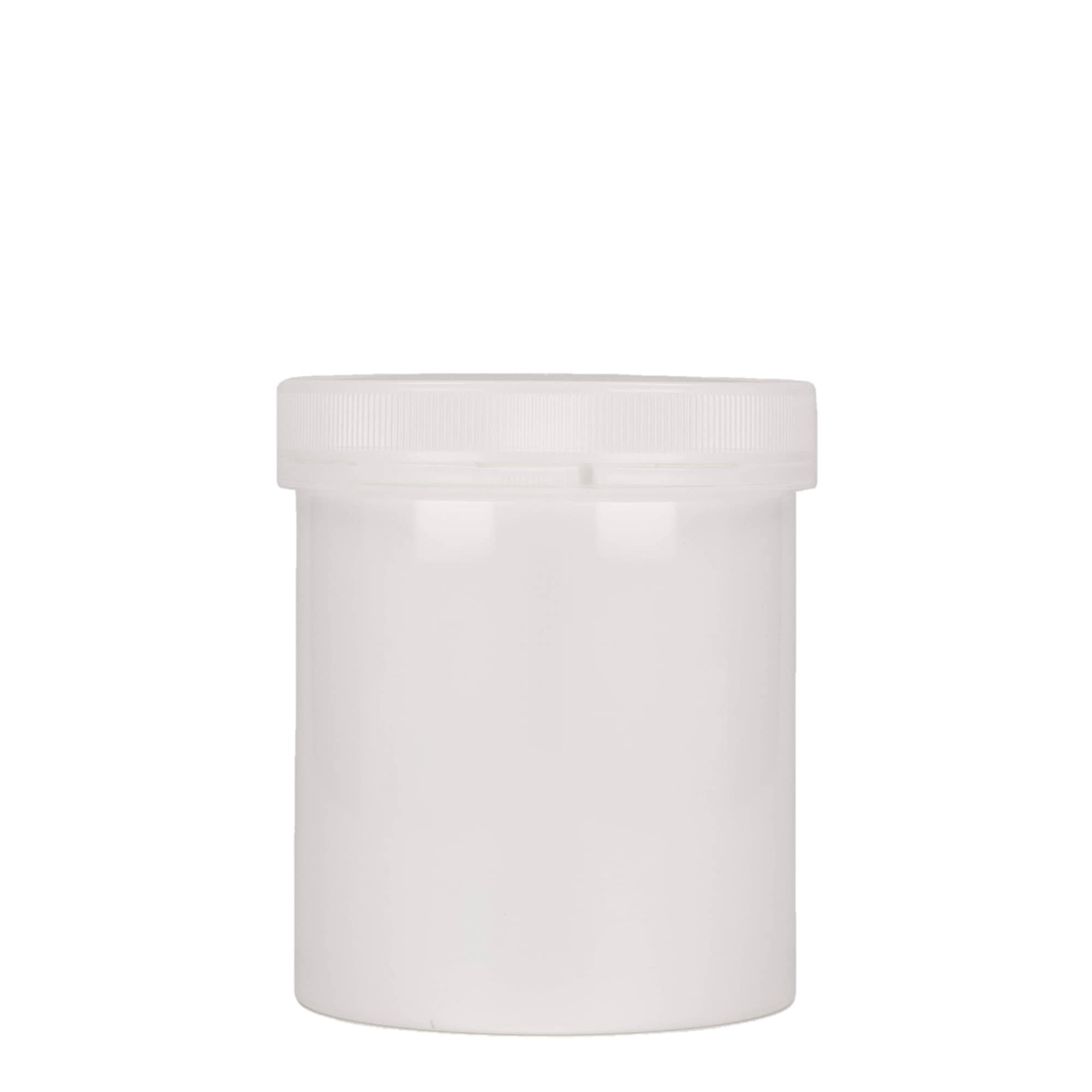 500 ml muovipurkki ”Securilock”, PP, valkoinen, suuaukko: ruuvikorkki