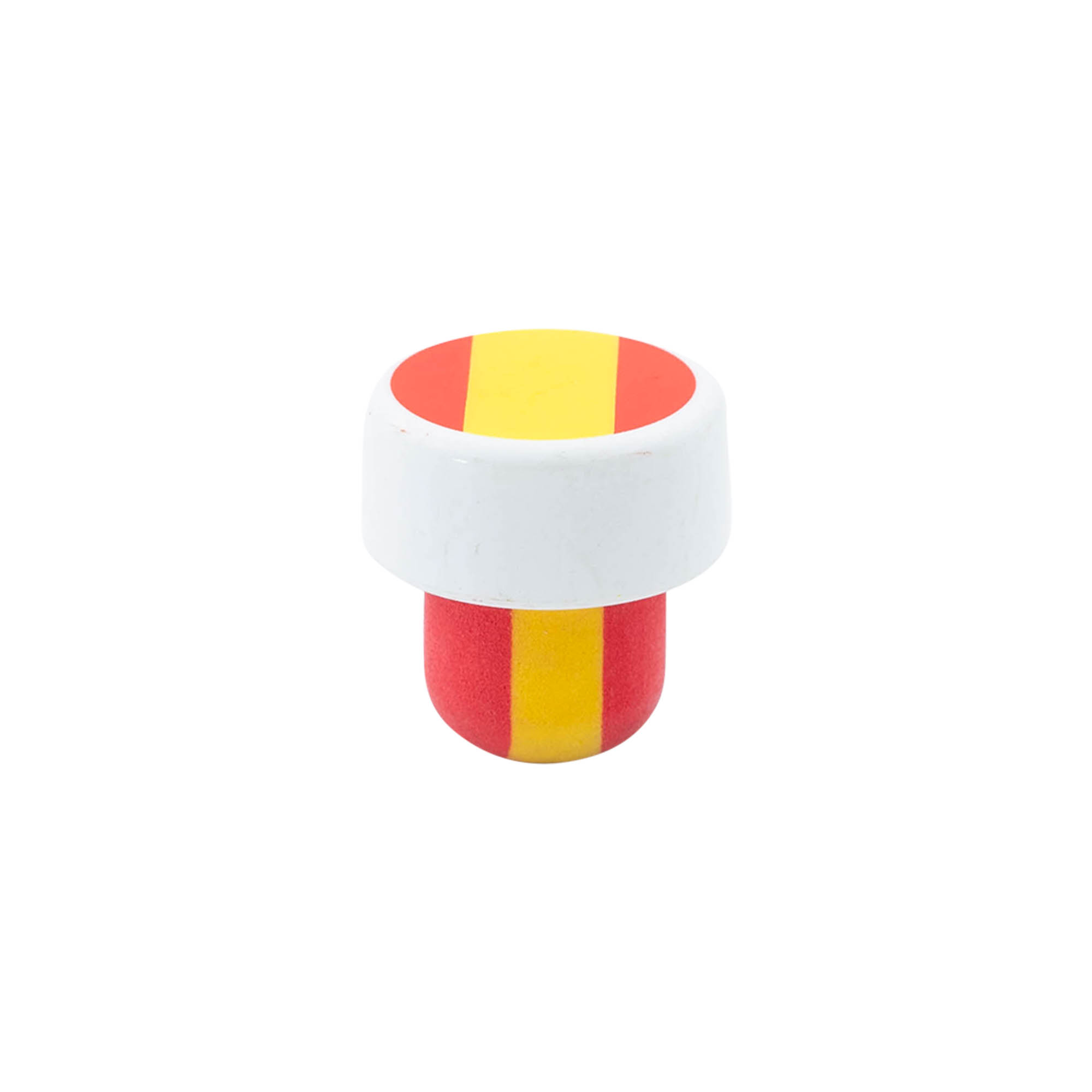 Kahvakorkki 19 mm 'Espanja', muovia, monivärinen, suulle: korkki Kahvakorkki 19 mm 'Espanja', muovia, monivärinen, suulle: korkki